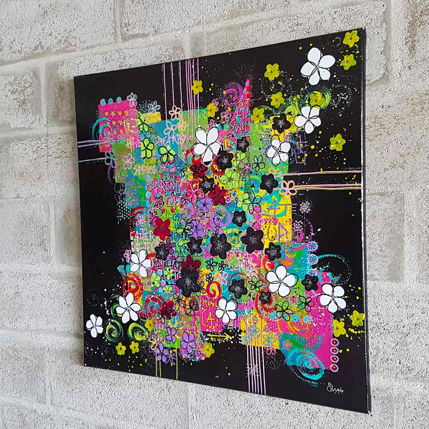 Stéphanie Godann, Spring cat, painting - Artalistic online contemporary art buying and selling gallery