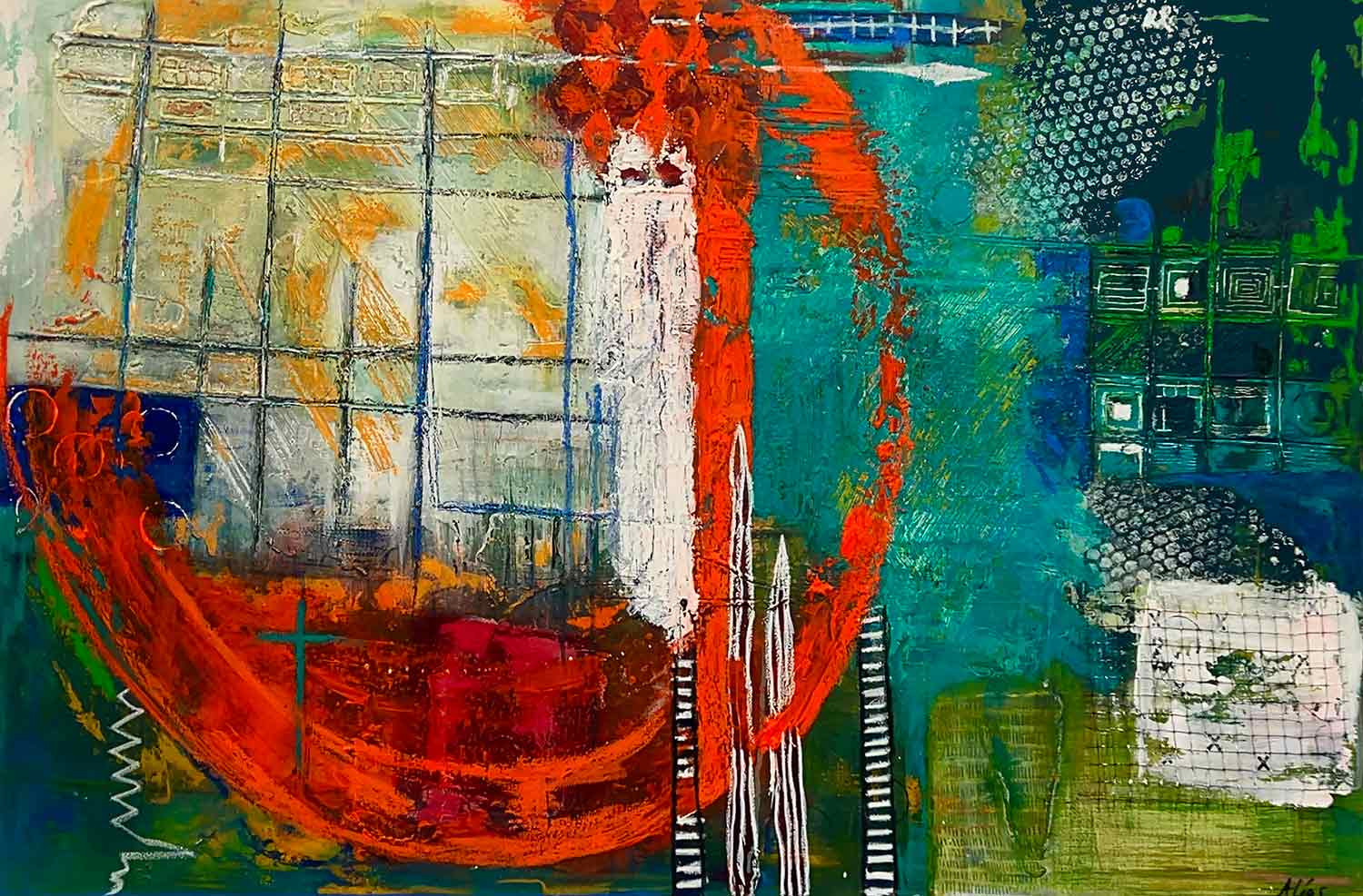 Aléas, Hot time, painting - Artalistic online contemporary art buying and selling gallery