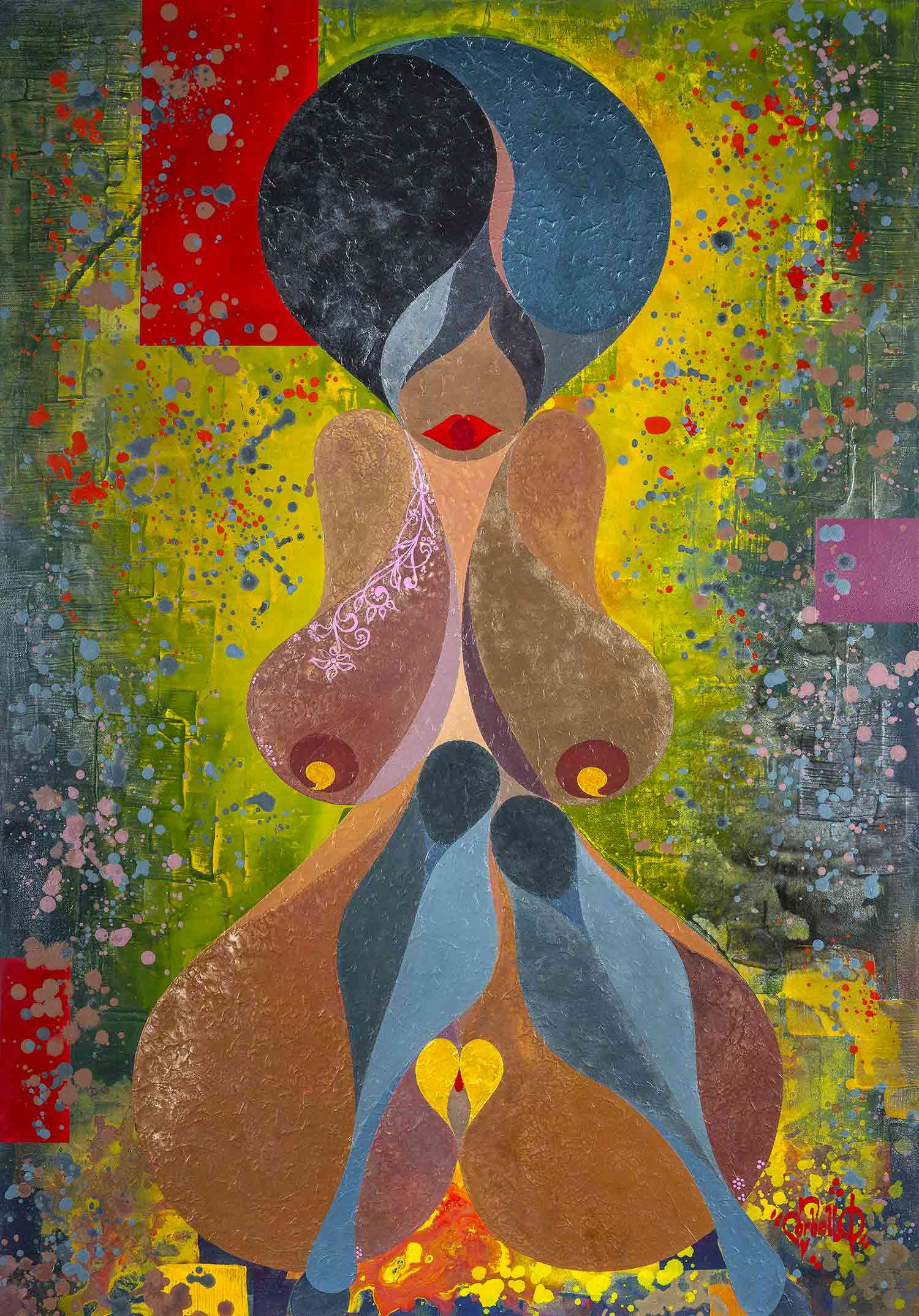 Corbello, Nue lascive, painting - Artalistic online contemporary art buying and selling gallery