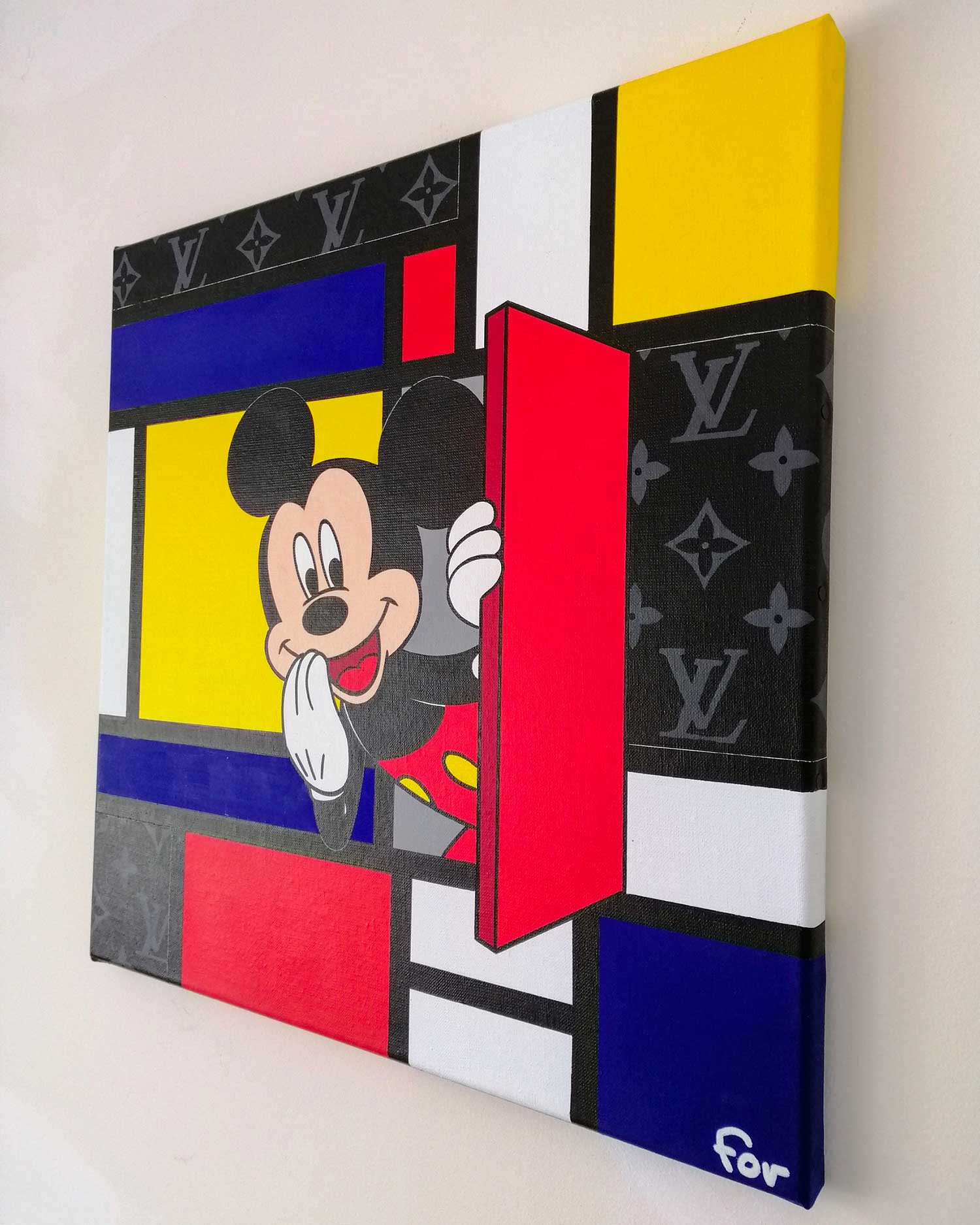 Contemporary Art - Mixed media on canvas - Minnie, Louis Vuitton