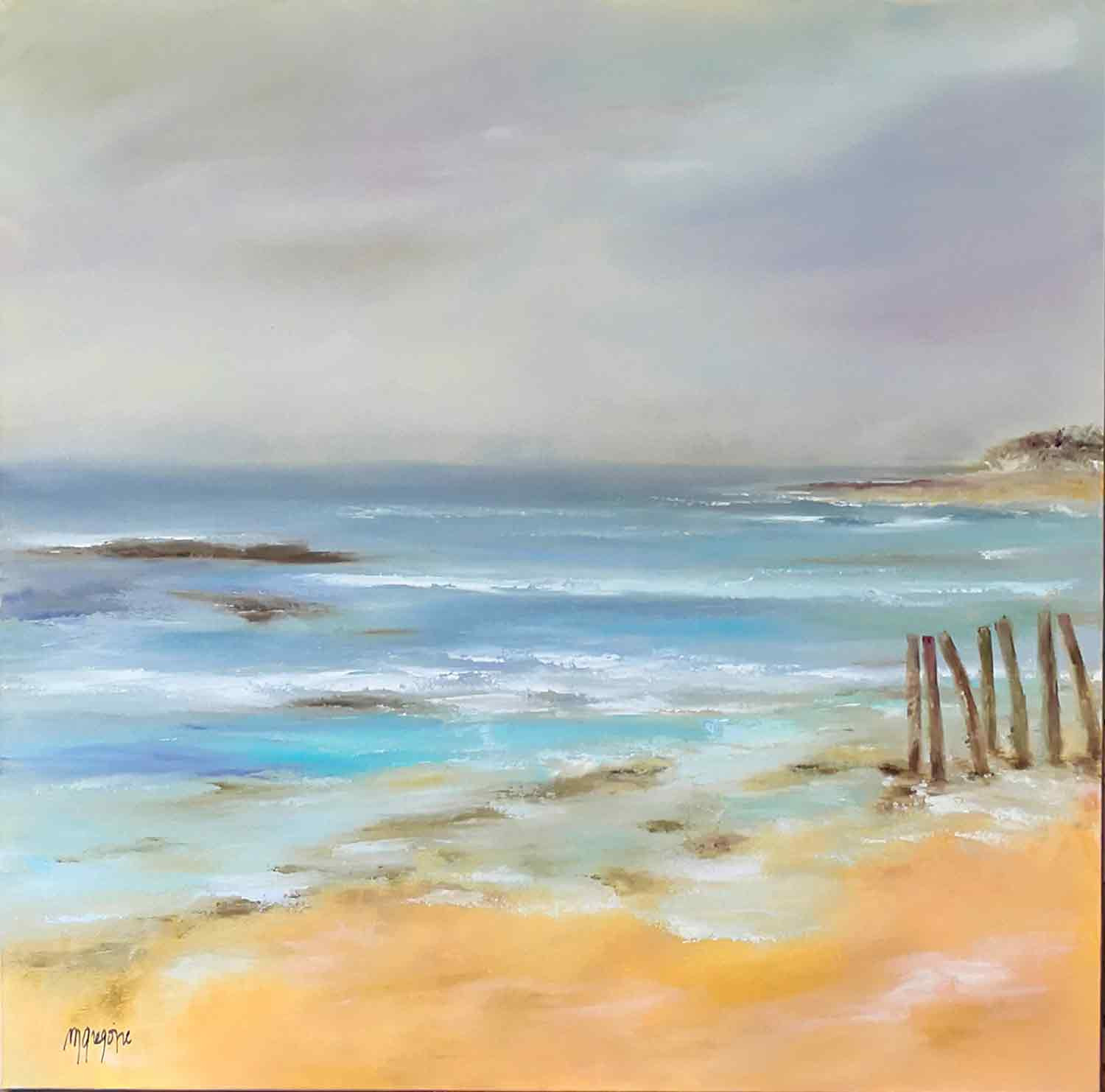 Martine Grégoire, Marée basse à Oléron, painting - Artalistic online contemporary art buying and selling gallery