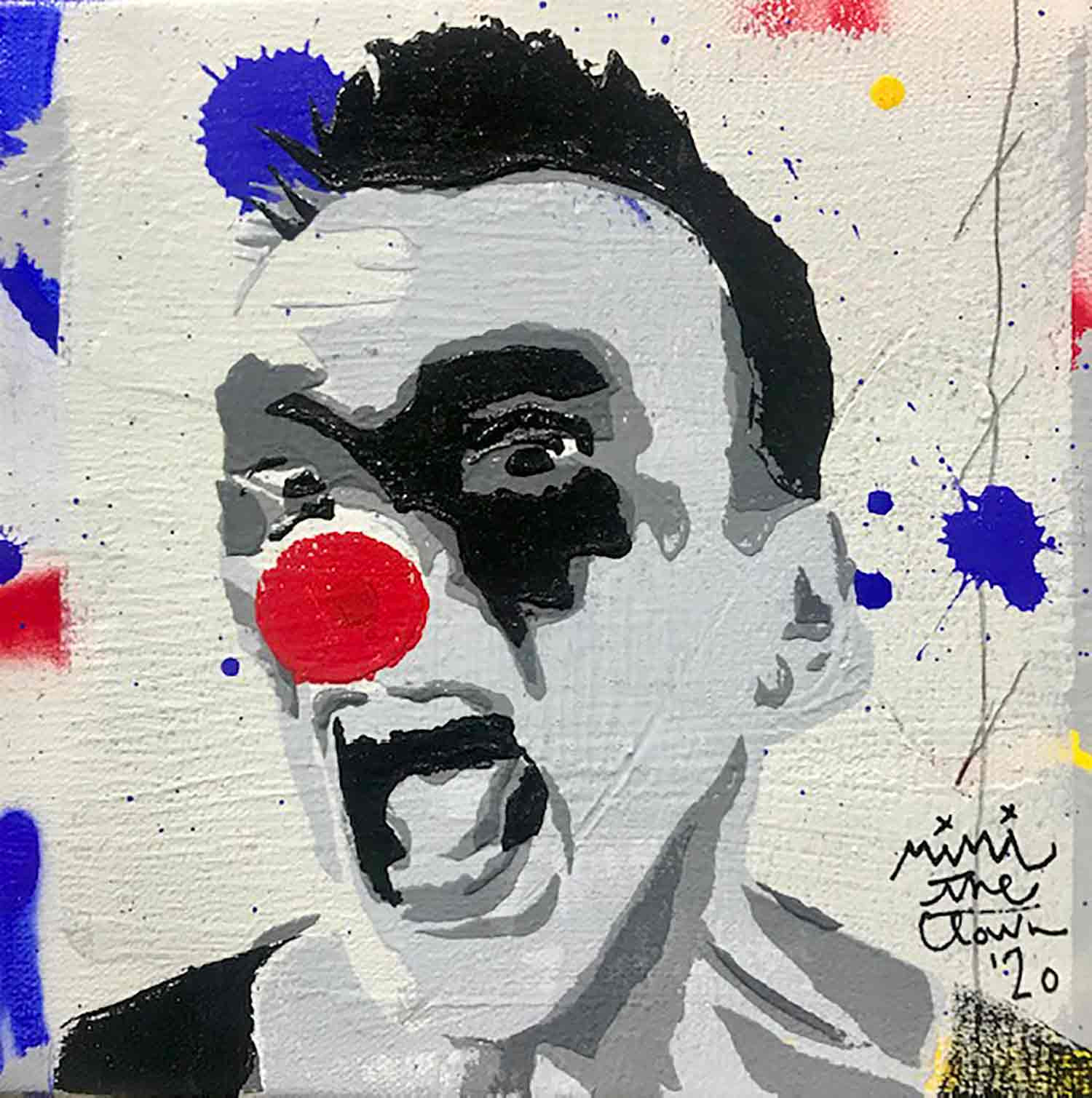 Mimi The clown, Photo de profil, painting - Artalistic online contemporary art buying and selling gallery