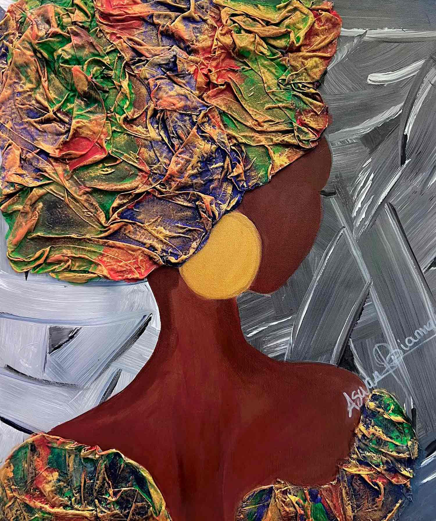 Aswan Diama, Les belles couleurs, painting - Artalistic online contemporary art buying and selling gallery