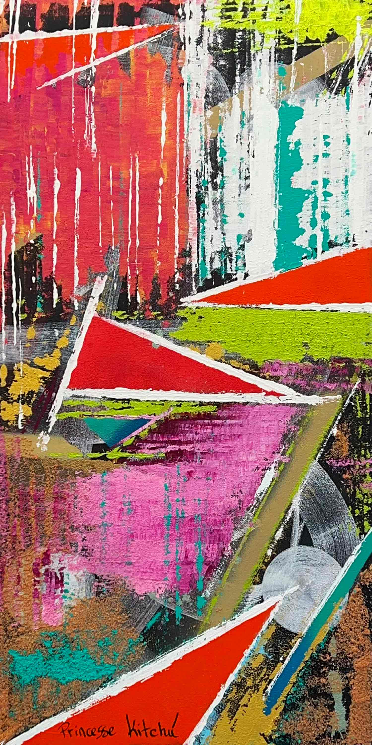Princesse Kitchu, Love drift, painting - Artalistic online contemporary art buying and selling gallery