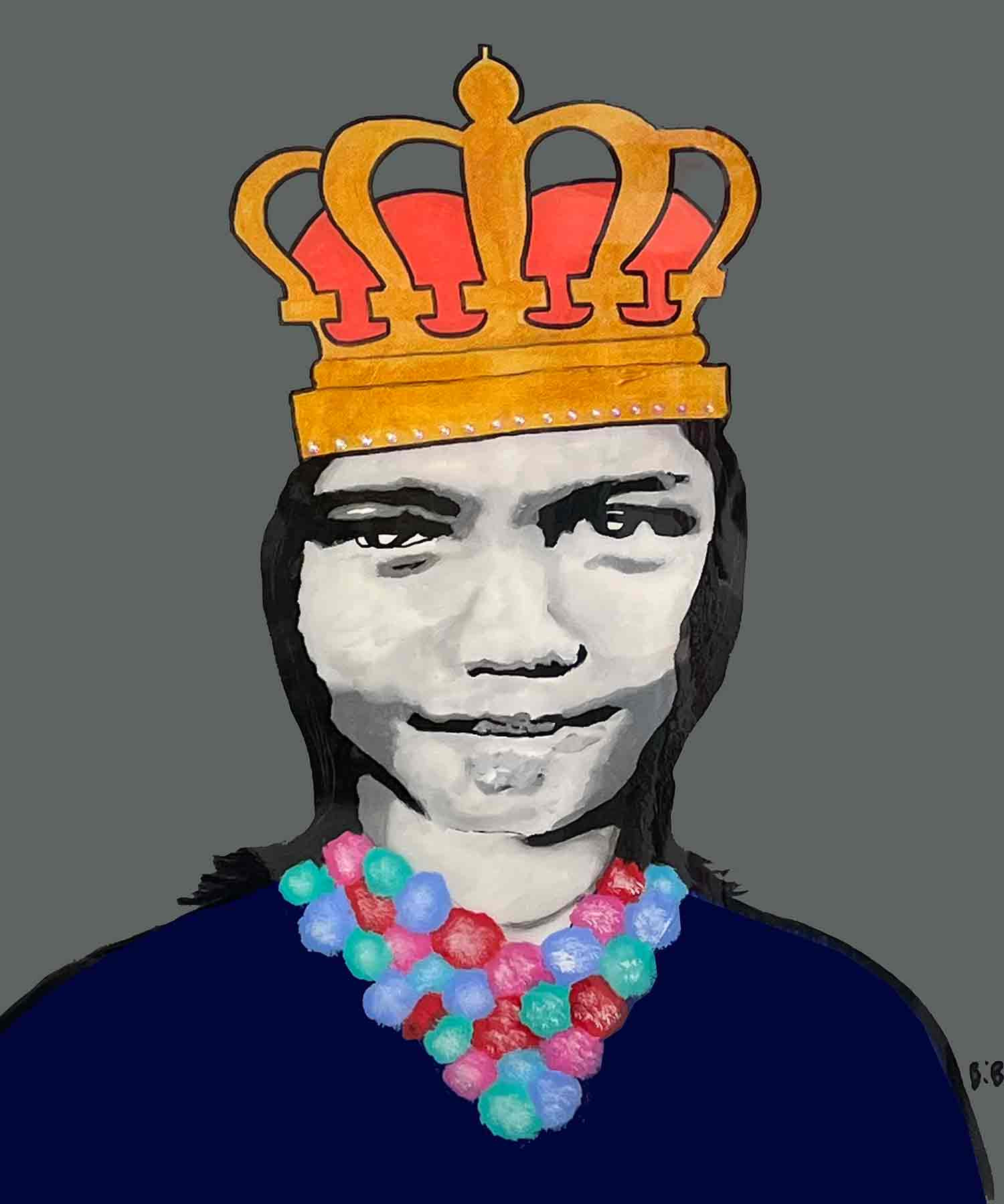 Franck Lobbé, La reine Daenerys, painting - Artalistic online contemporary art buying and selling gallery