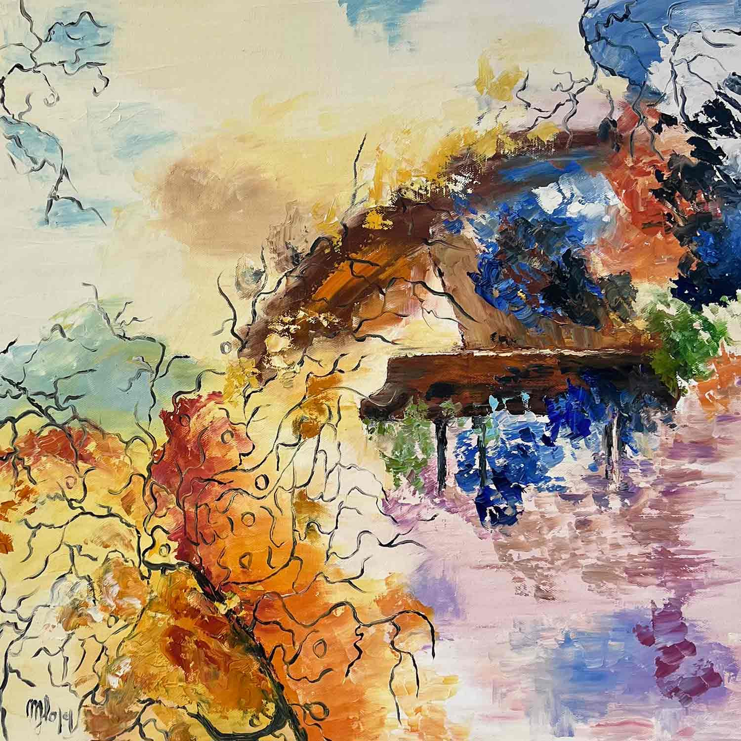 Marie-Jeanne Lopez, Cavalcade, painting - Artalistic online contemporary art buying and selling gallery