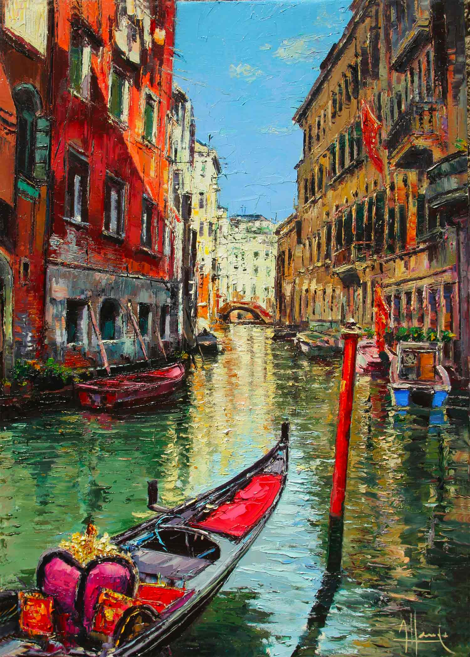 Allende, Gondole, painting - Artalistic online contemporary art buying and selling gallery