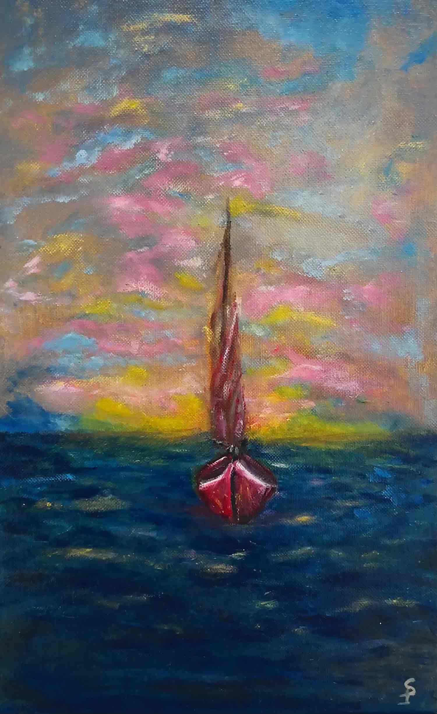 Sylvie Pulur, Evasion, painting - Artalistic online contemporary art buying and selling gallery
