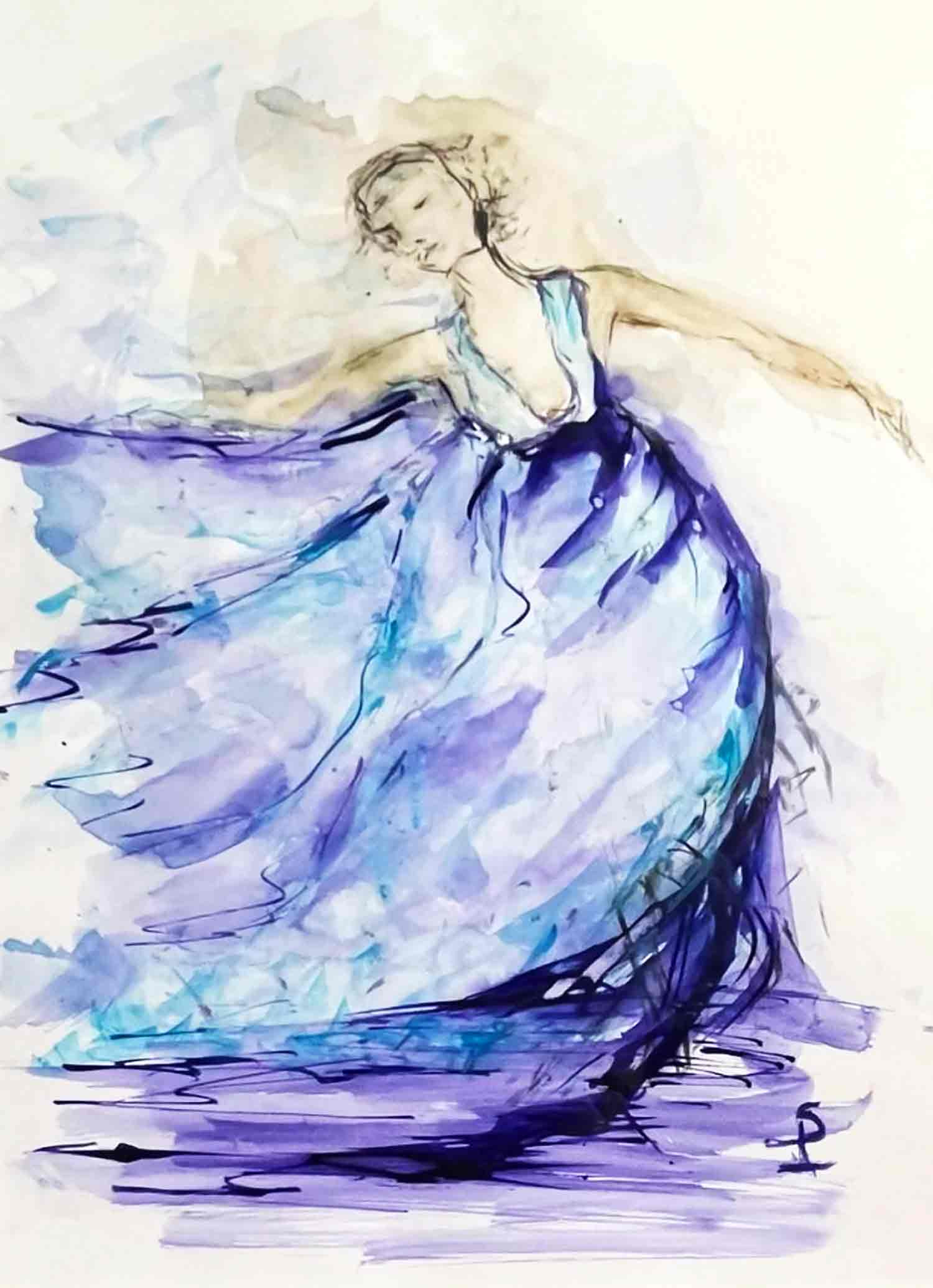 Sylvie Pulur, dernière danse, drawing - Artalistic online contemporary art buying and selling gallery