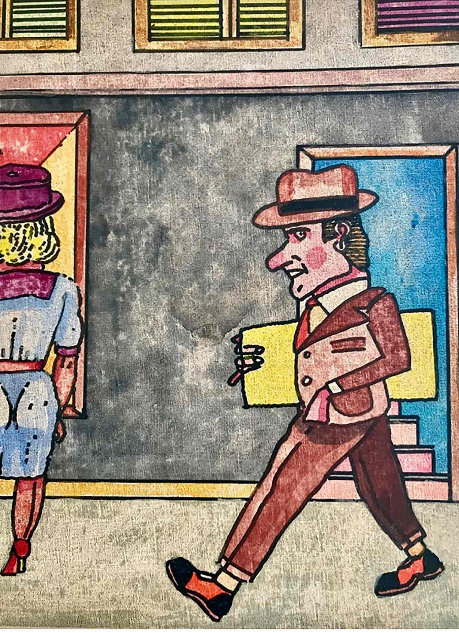 Antonio Segui, Haciendo vidrieras, painting - Artalistic online contemporary art buying and selling gallery