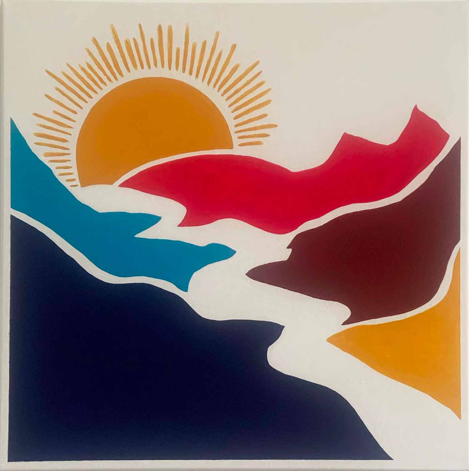 Julie Rosier, Sunrise, painting - Artalistic online contemporary art buying and selling gallery