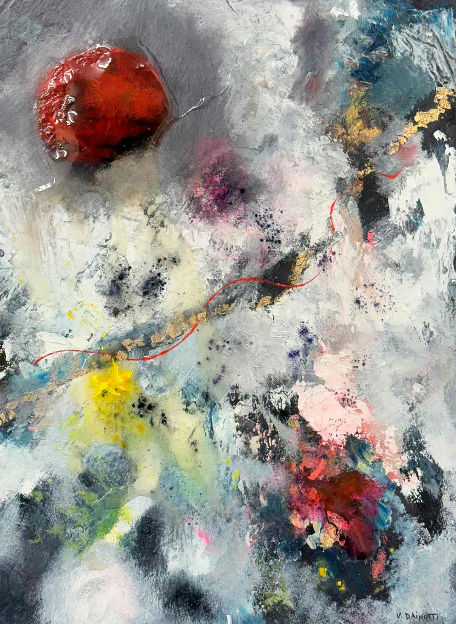 Valérie Dainotti, Coucher de lune, painting - Artalistic online contemporary art buying and selling gallery