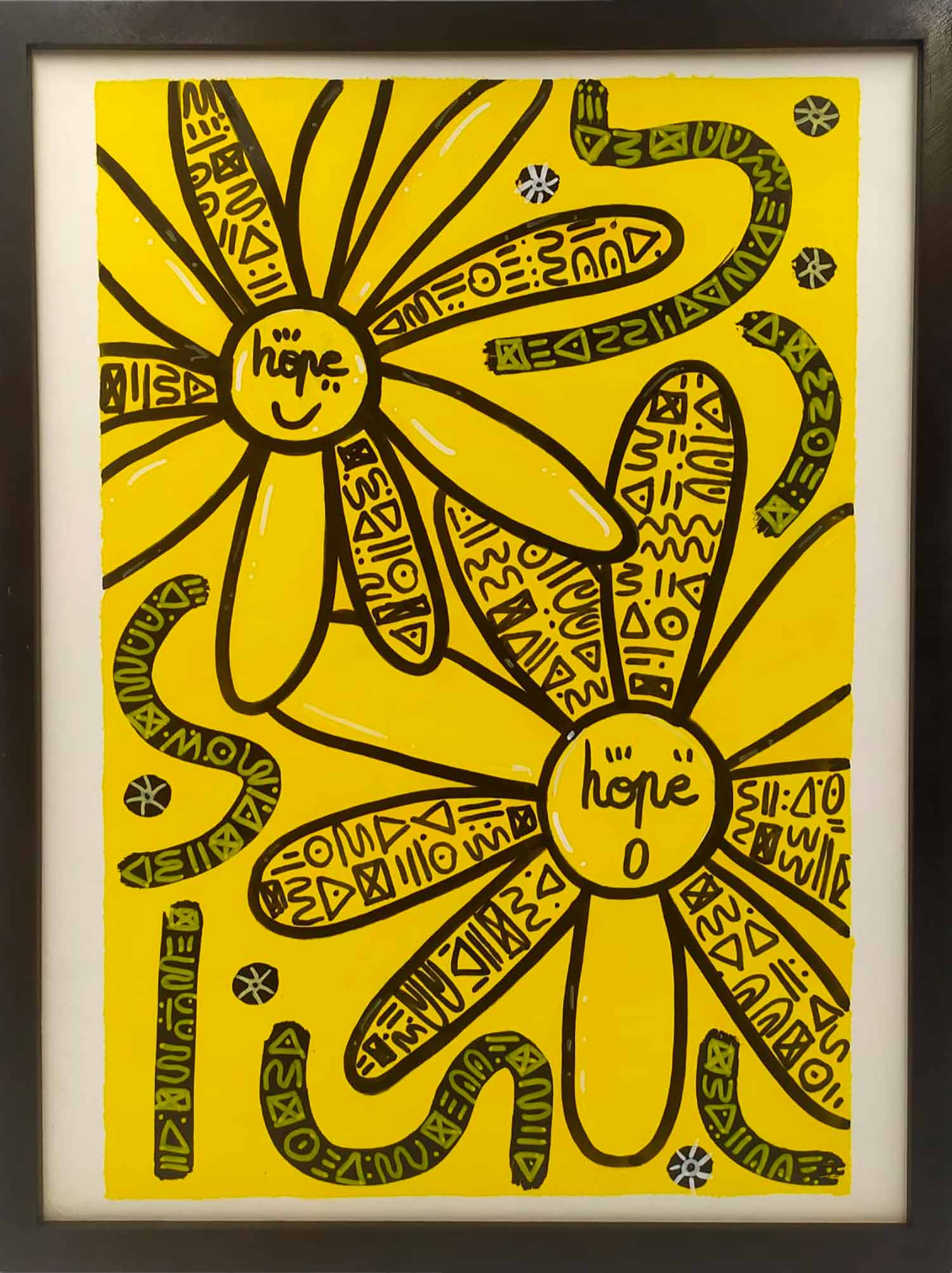 Mr Hope, flower sun, painting - Artalistic online contemporary art buying and selling gallery