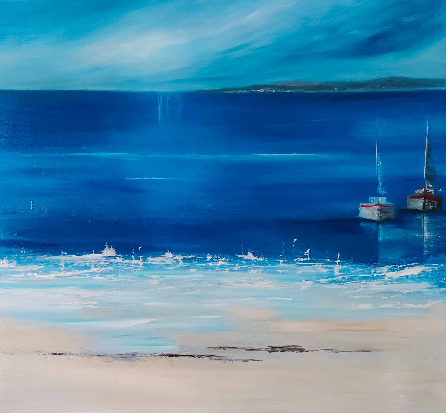 Marie Line Robert, Méditerranée, painting - Artalistic online contemporary art buying and selling gallery