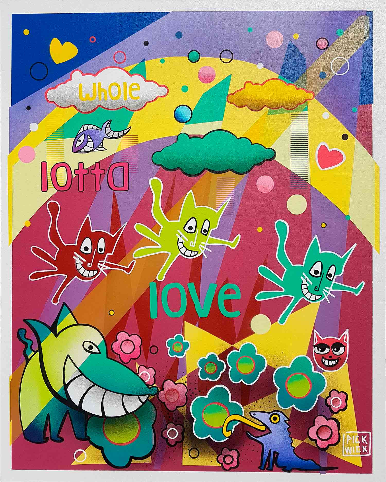 Pickwick, Whole lotta love, painting - Artalistic online contemporary art buying and selling gallery