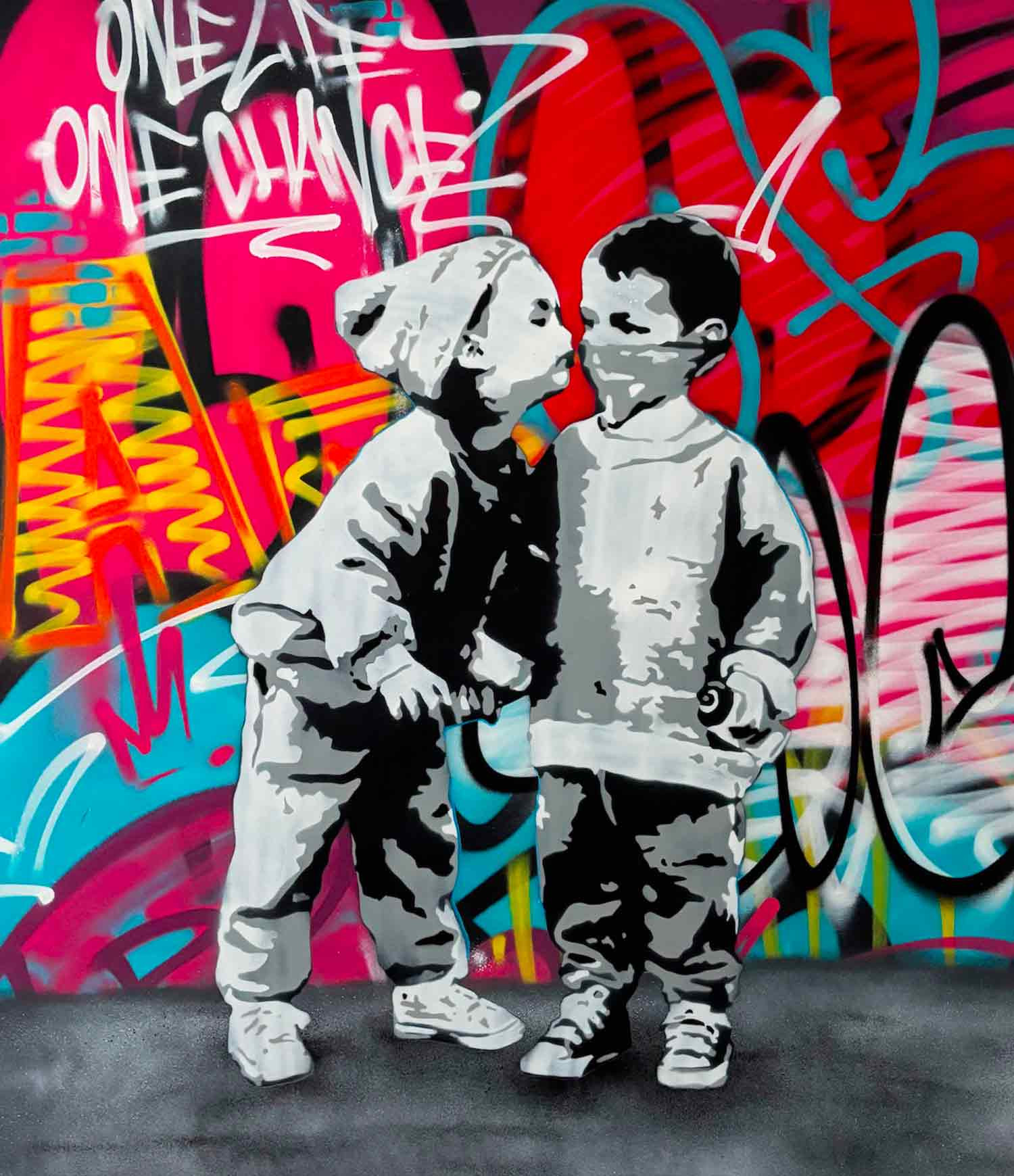 Asko, Vandals in Love, painting - Artalistic online contemporary art buying and selling gallery