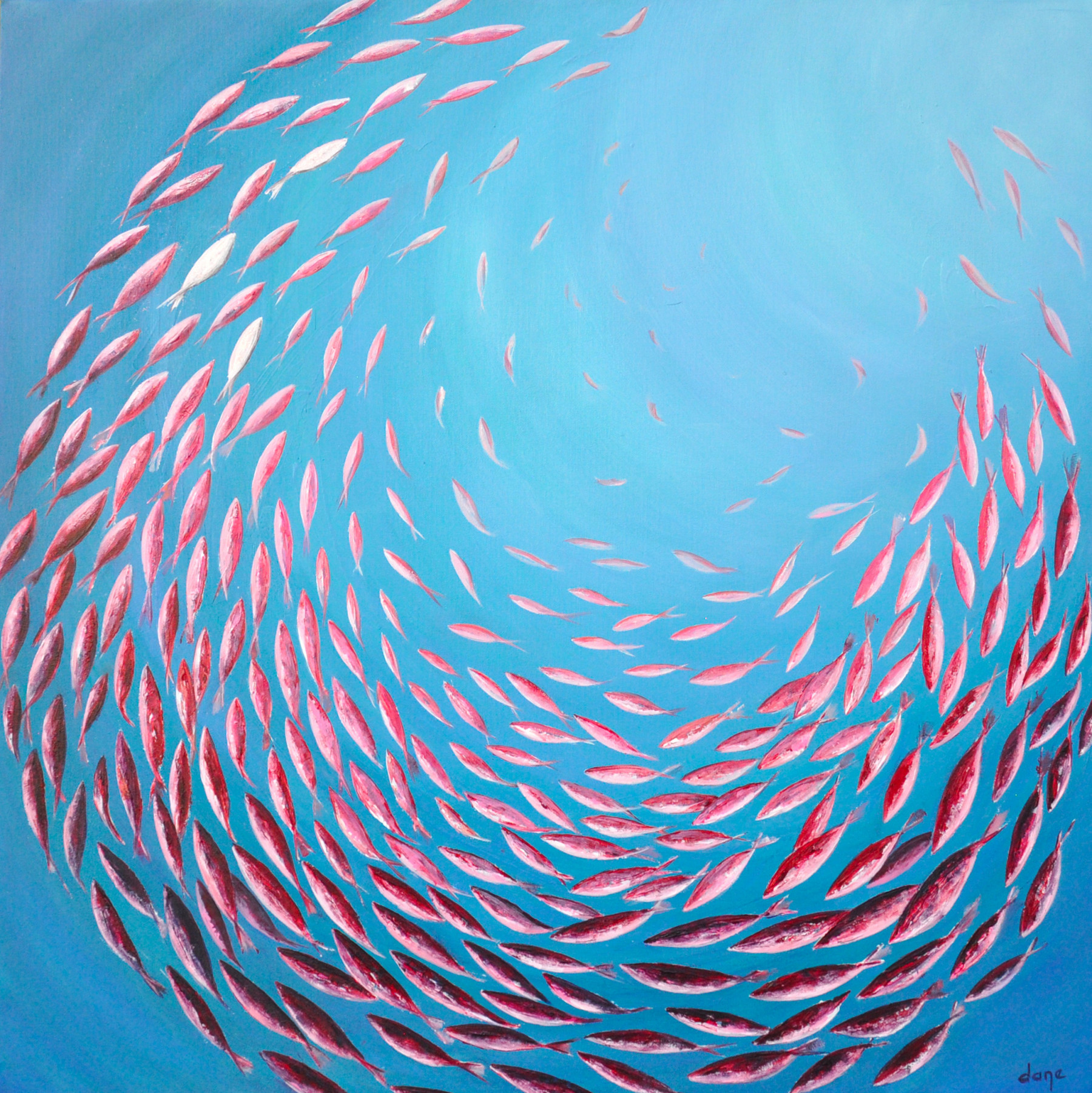 Dany Soyer, Le tourbillon rose, painting - Artalistic online contemporary art buying and selling gallery