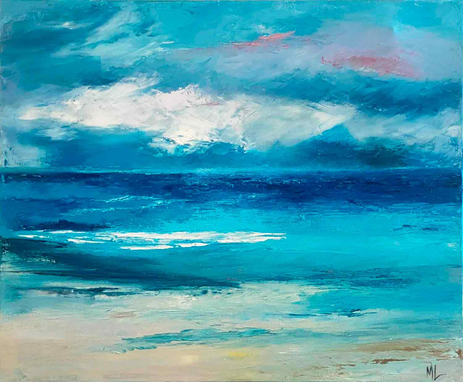 Marie-Line Robert, Ciel orange, painting - Artalistic online contemporary art buying and selling gallery
