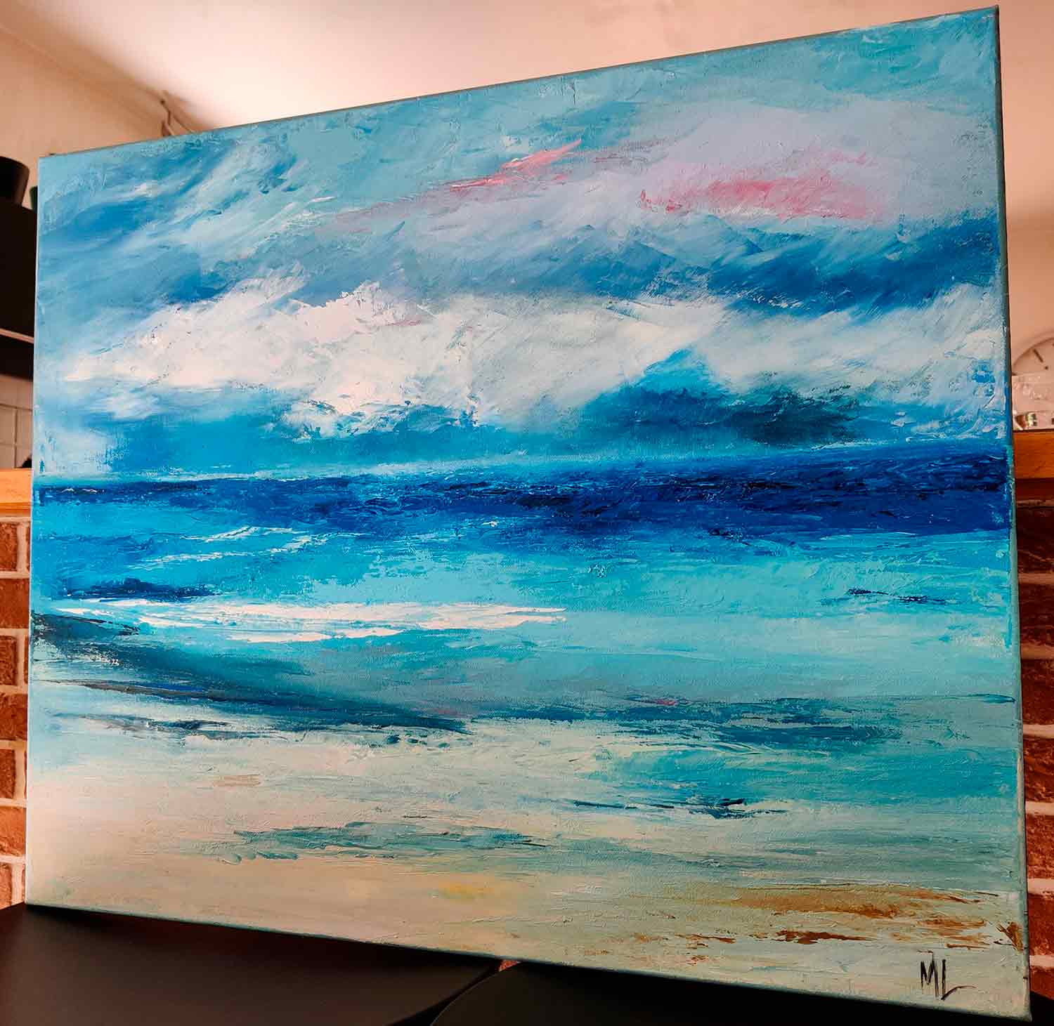 Marie-Line Robert, Ciel orange, painting - Artalistic online contemporary art buying and selling gallery