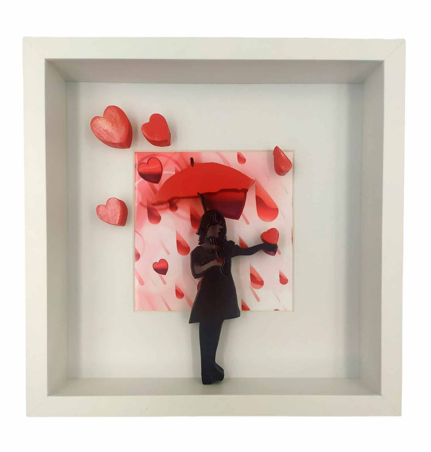 Ravi, Fille sous la pluie, painting - Artalistic online contemporary art buying and selling gallery