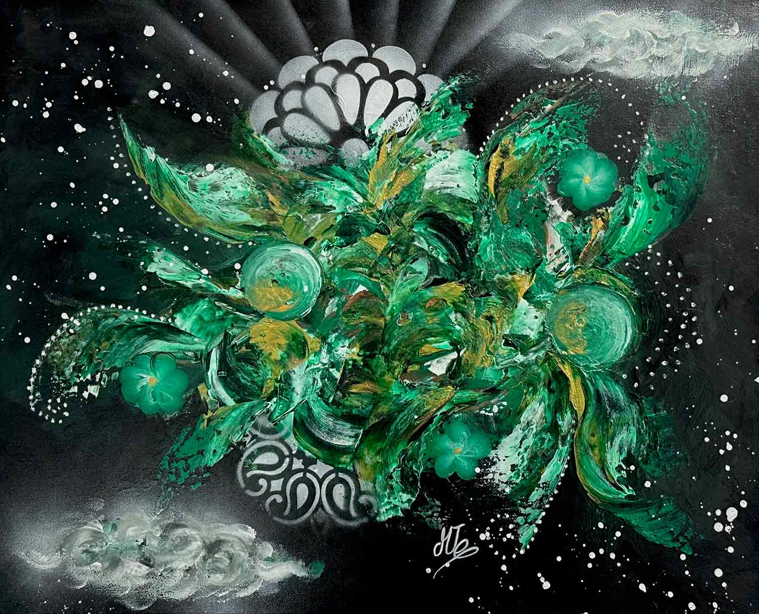 De l'âme à la toile, fleur de jade, painting - Artalistic online contemporary art buying and selling gallery