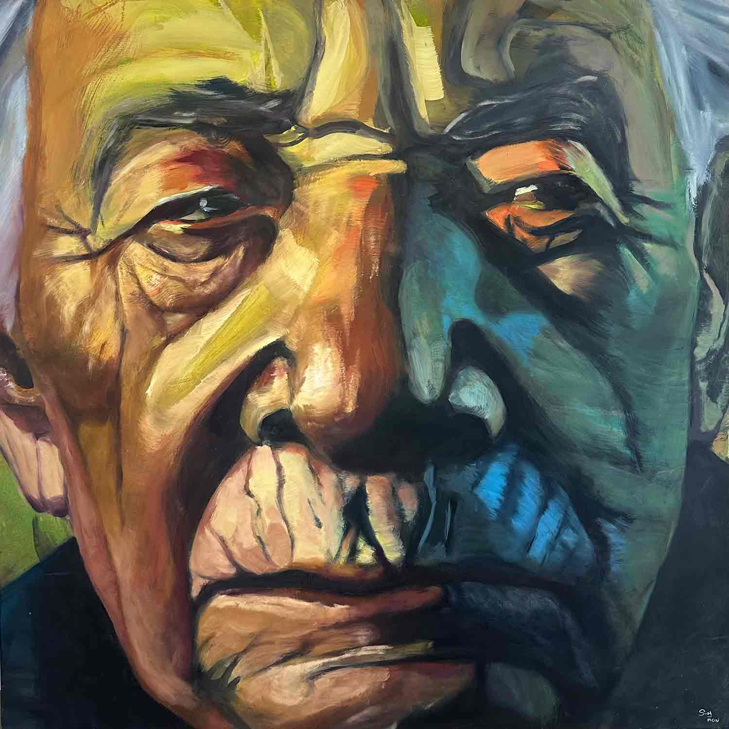 Simon Rémy, Le temps penche, painting - Artalistic online contemporary art buying and selling gallery