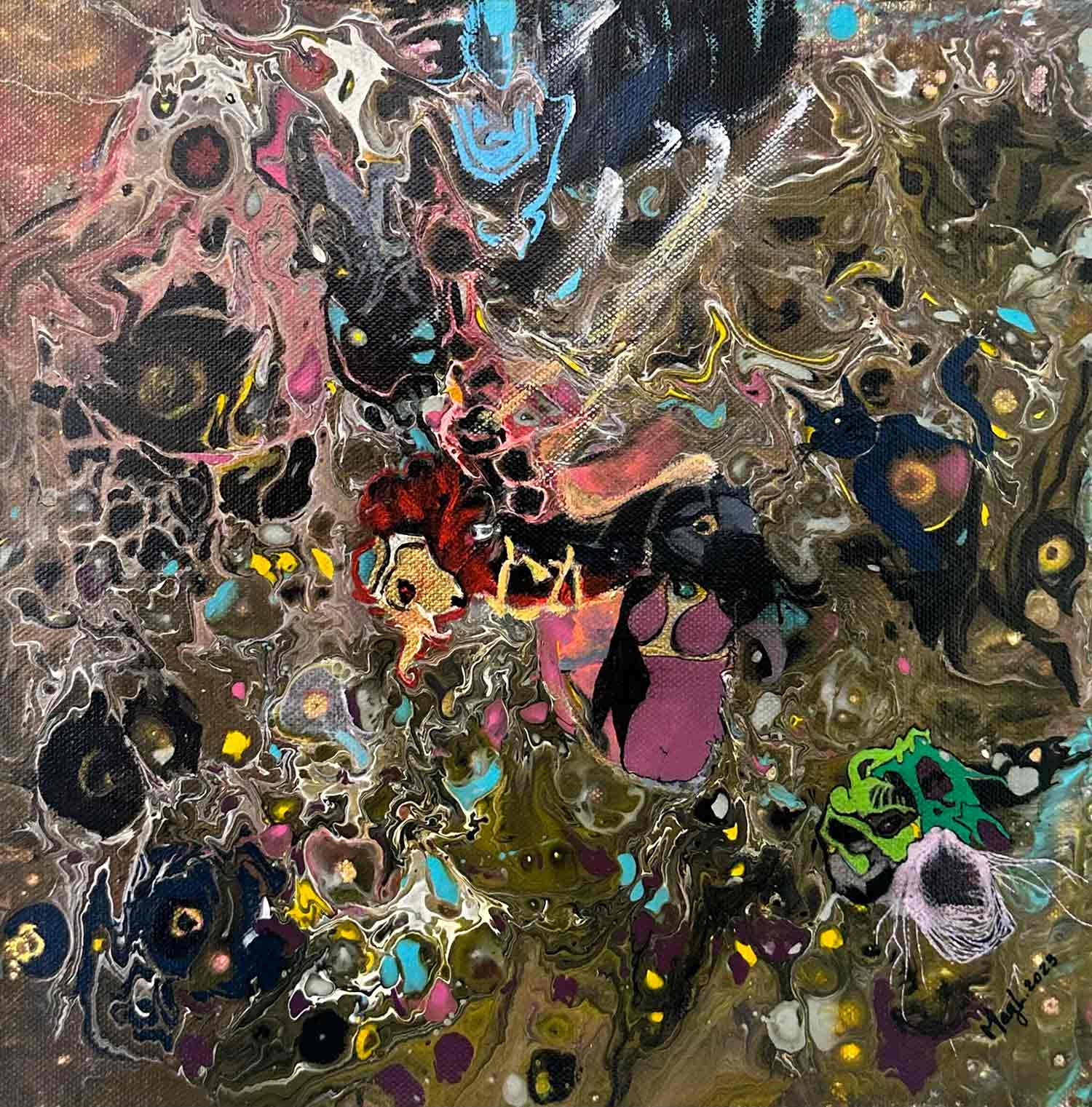 Magalie Launay, cris et chuchotements, painting - Artalistic online contemporary art buying and selling gallery