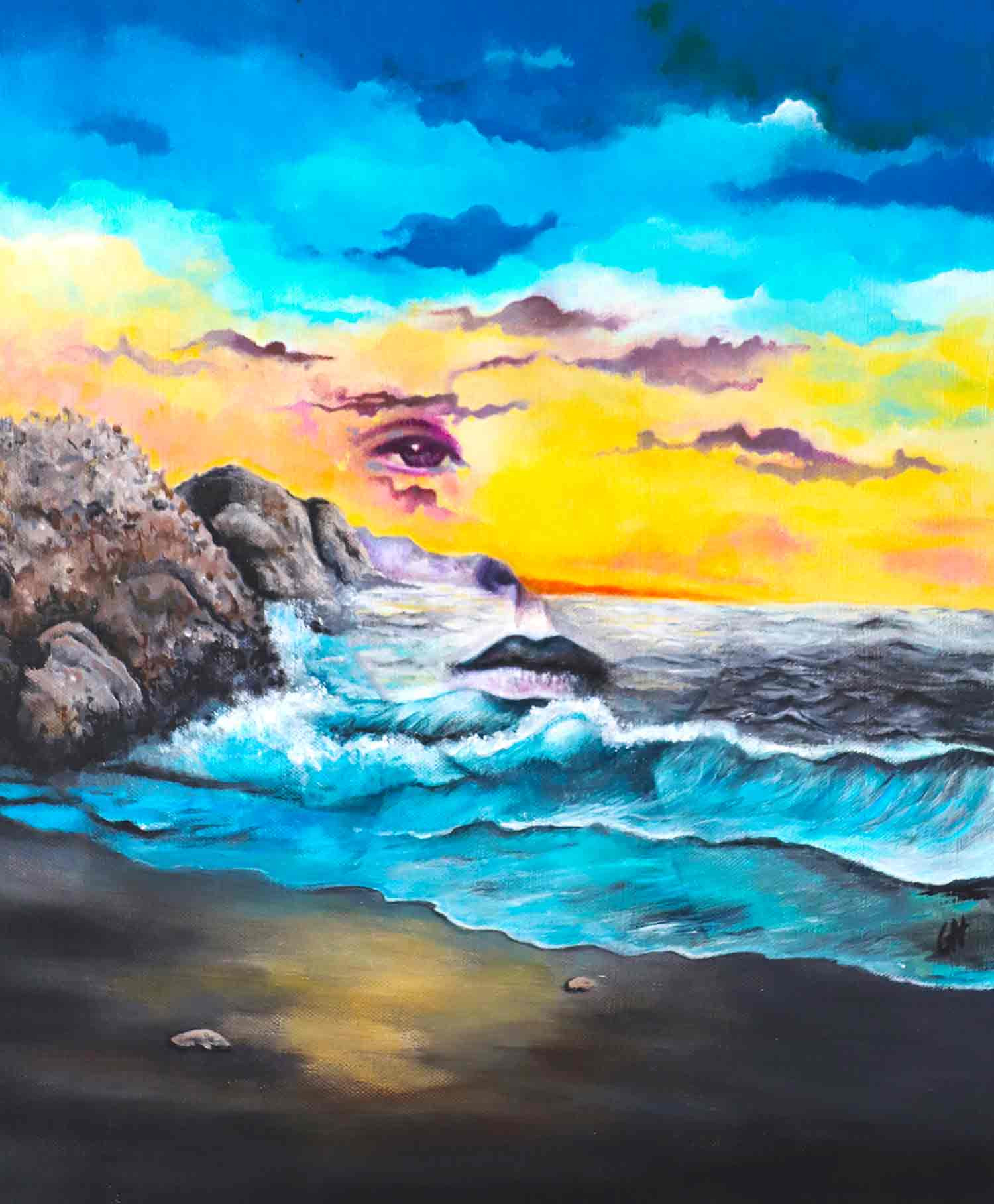 Carmin Cuivré, Déroulement infini de l'âme, painting - Artalistic online contemporary art buying and selling gallery