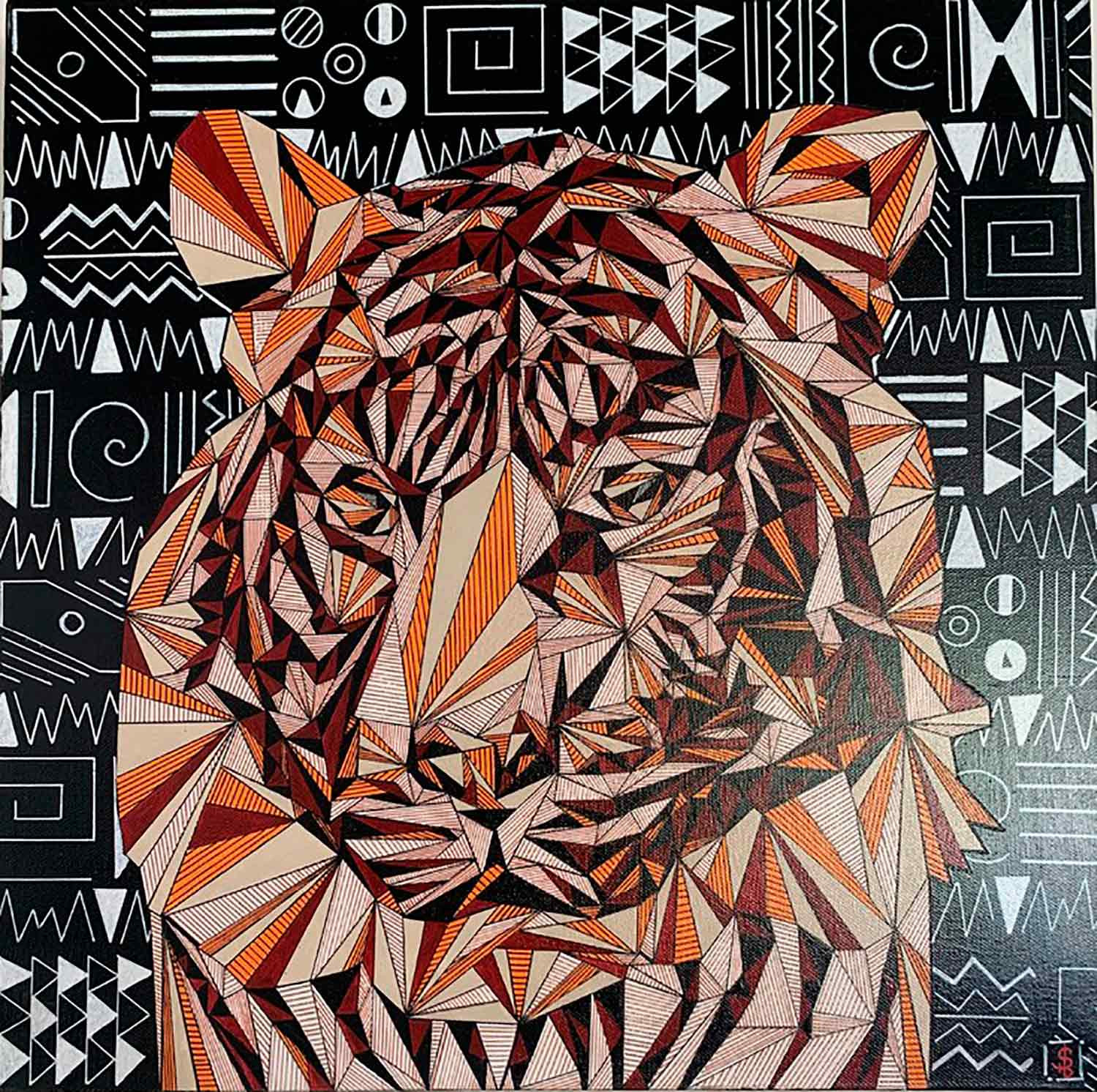 SB, Tiger, painting - Artalistic online contemporary art buying and selling gallery
