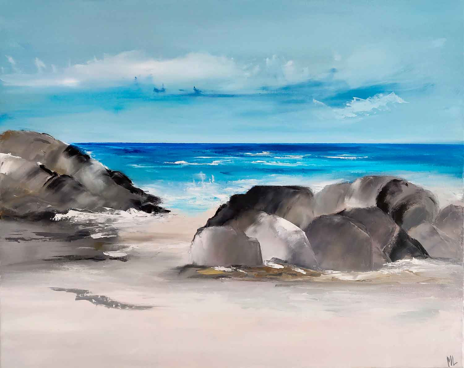 Contemporary Art Oil on canvas Paradis rose Marie Line Robert