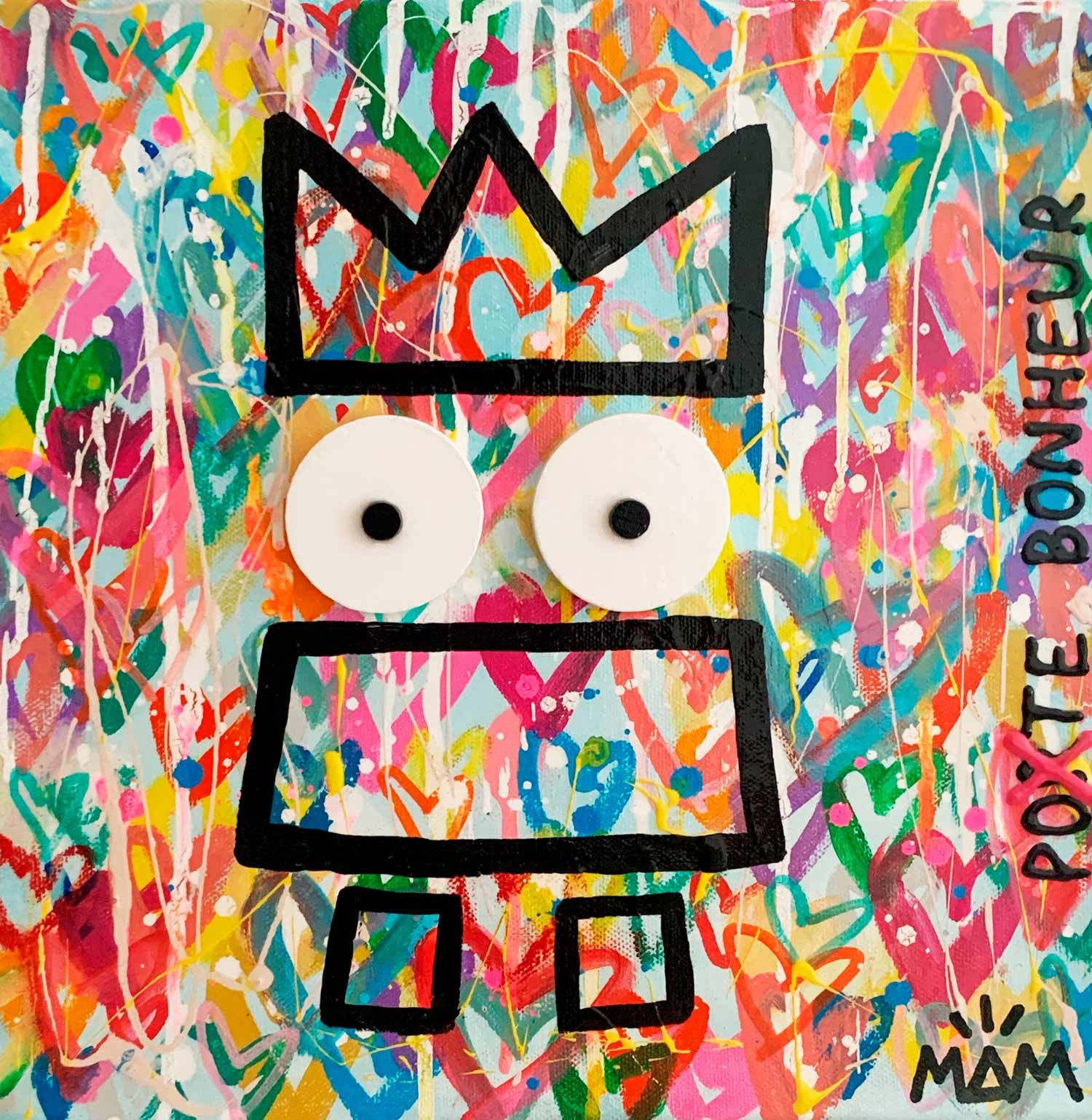 MAM, Miss Pote bonheur, painting - Artalistic online contemporary art buying and selling gallery