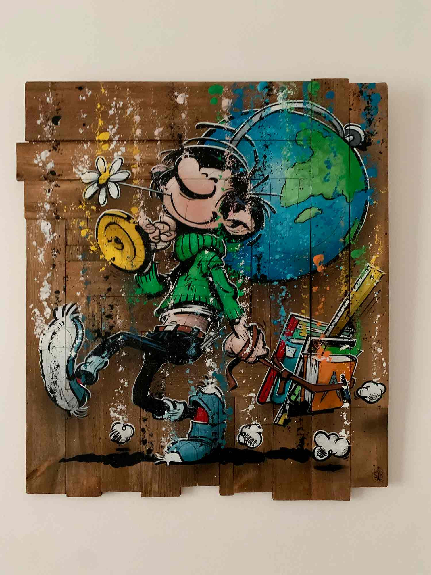 Skayzoo, Gaston l'Atlas, painting - Artalistic online contemporary art buying and selling gallery