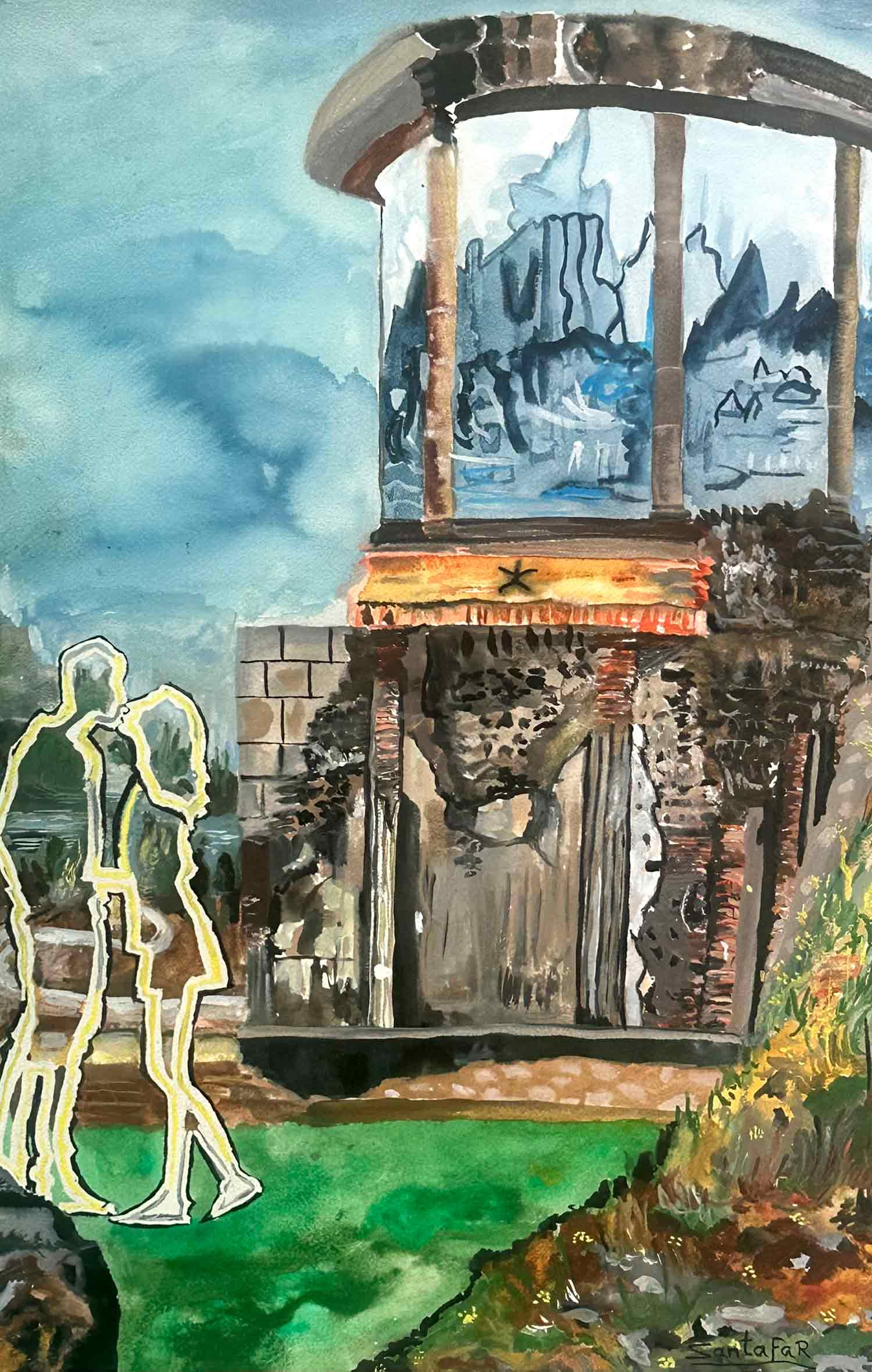 Santafar, Sans titre 1, painting - Artalistic online contemporary art buying and selling gallery