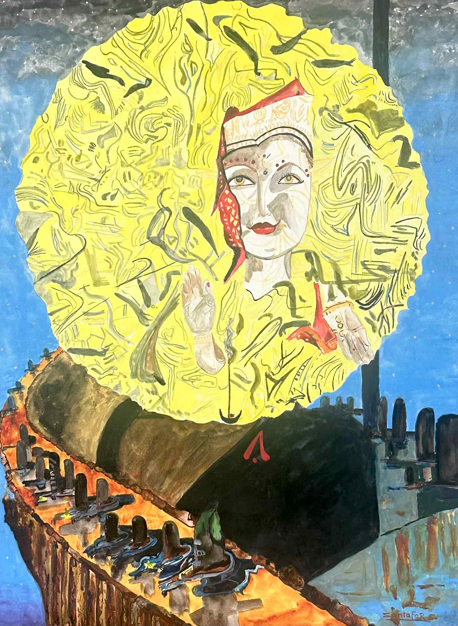 Santafar, Sans titre 4, painting - Artalistic online contemporary art buying and selling gallery