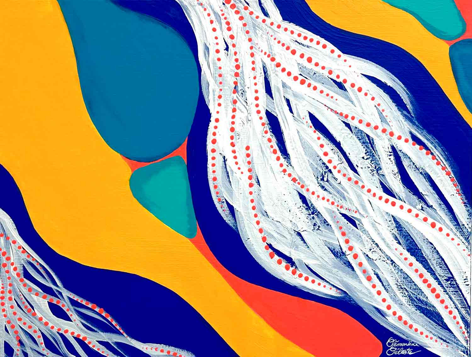 Clémentine Céleste, Lagune, painting - Artalistic online contemporary art buying and selling gallery