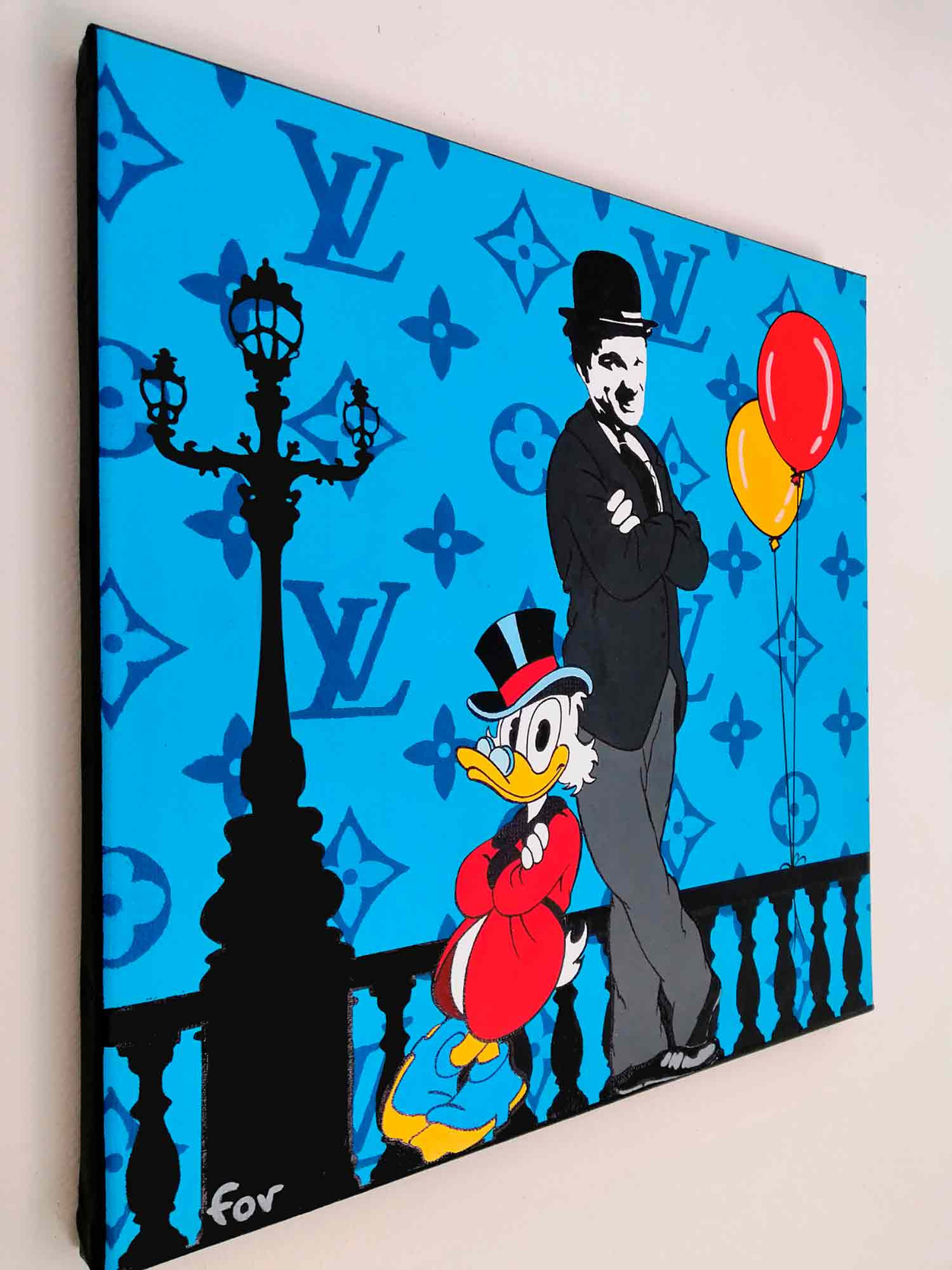 Fov, Chaplin and a friend, painting - Artalistic online contemporary art buying and selling gallery