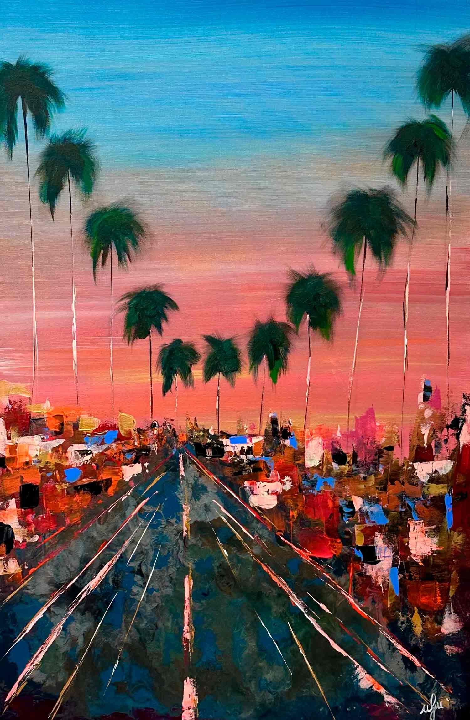 Lucie Pautret, Lumière du pacifique, painting - Artalistic online contemporary art buying and selling gallery