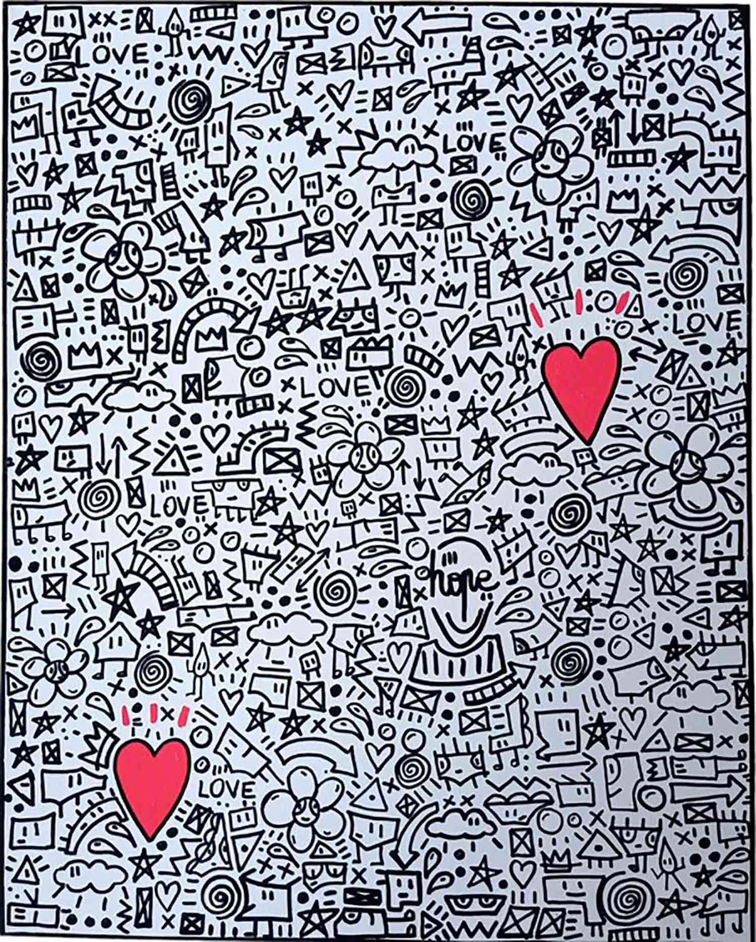 Mr Hope, Le monde de Mr.Hope 2, painting - Artalistic online contemporary art buying and selling gallery