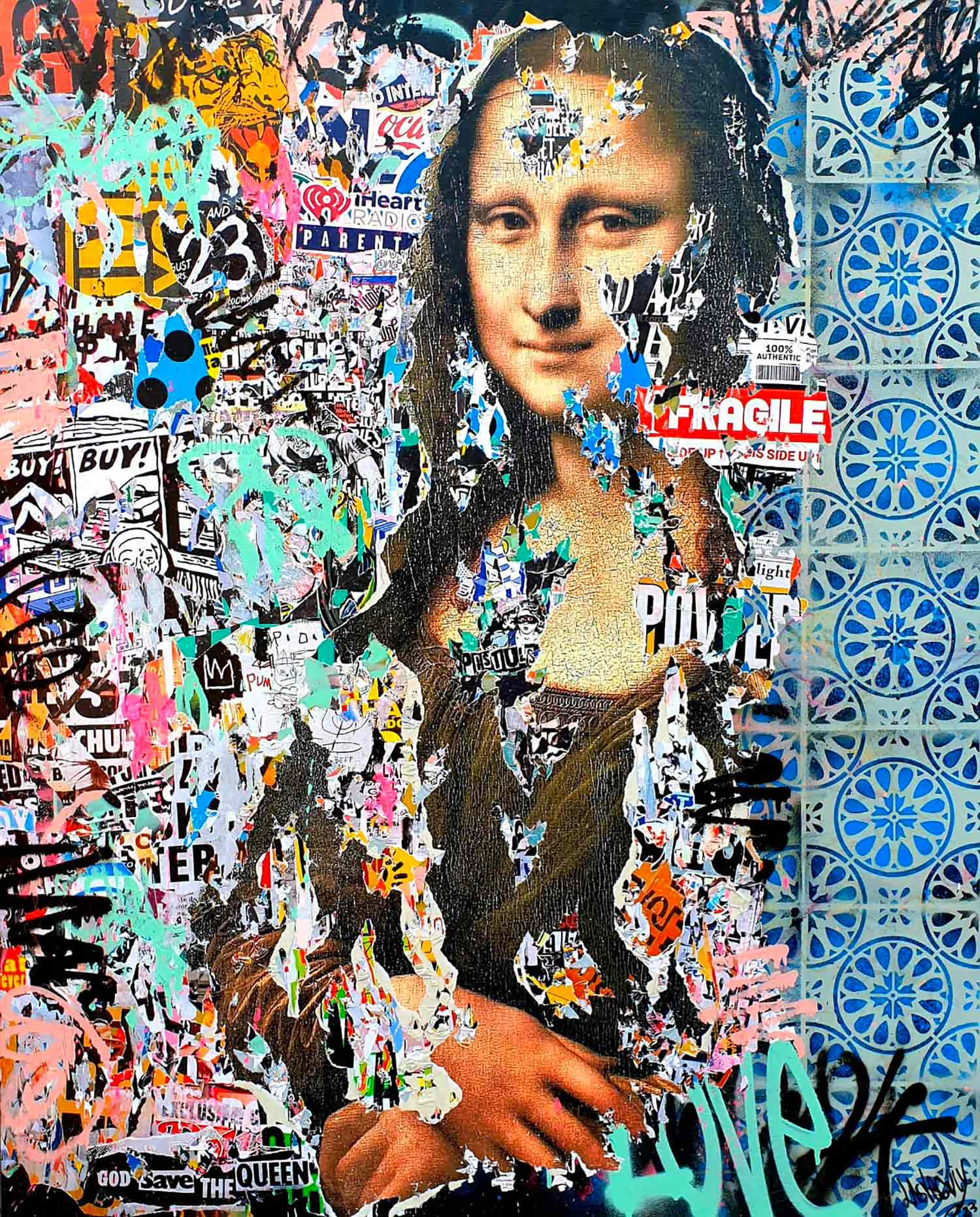 Lasveguix, Urban Mona Lisa, painting - Artalistic online contemporary art buying and selling gallery