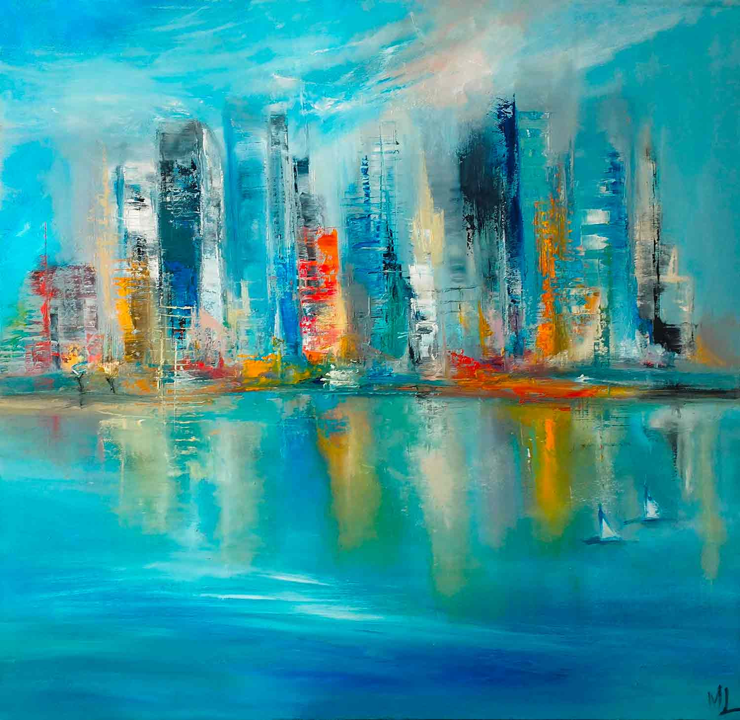 Marie Line Robert, Urbain, painting - Artalistic online contemporary art buying and selling gallery