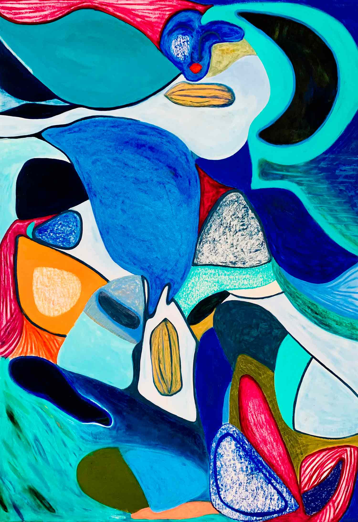 Agathe Daher, Rêve bleu, painting - Artalistic online contemporary art buying and selling gallery