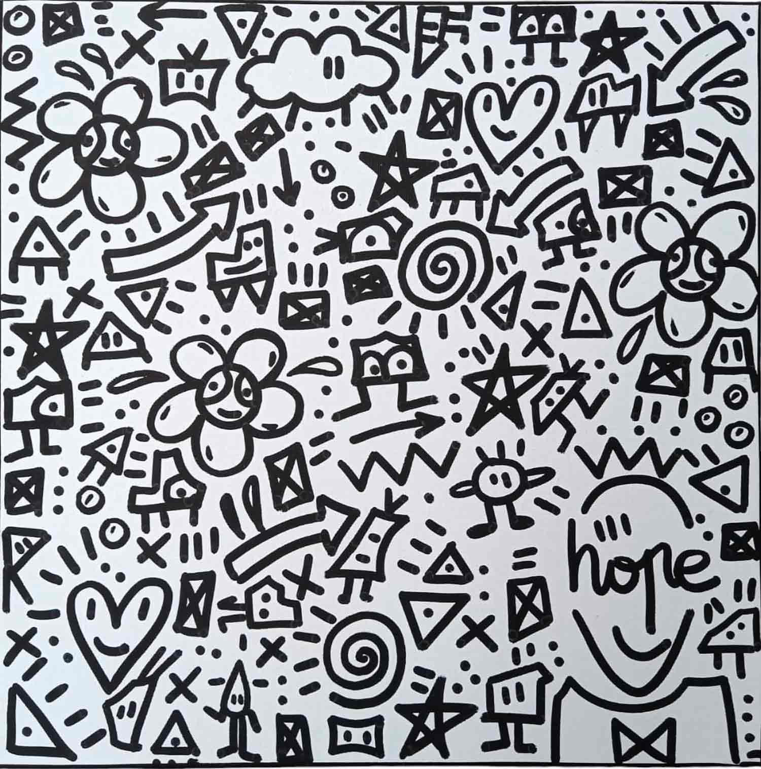 Mr Hope, Le monde de Mr Hope, painting - Artalistic online contemporary art buying and selling gallery