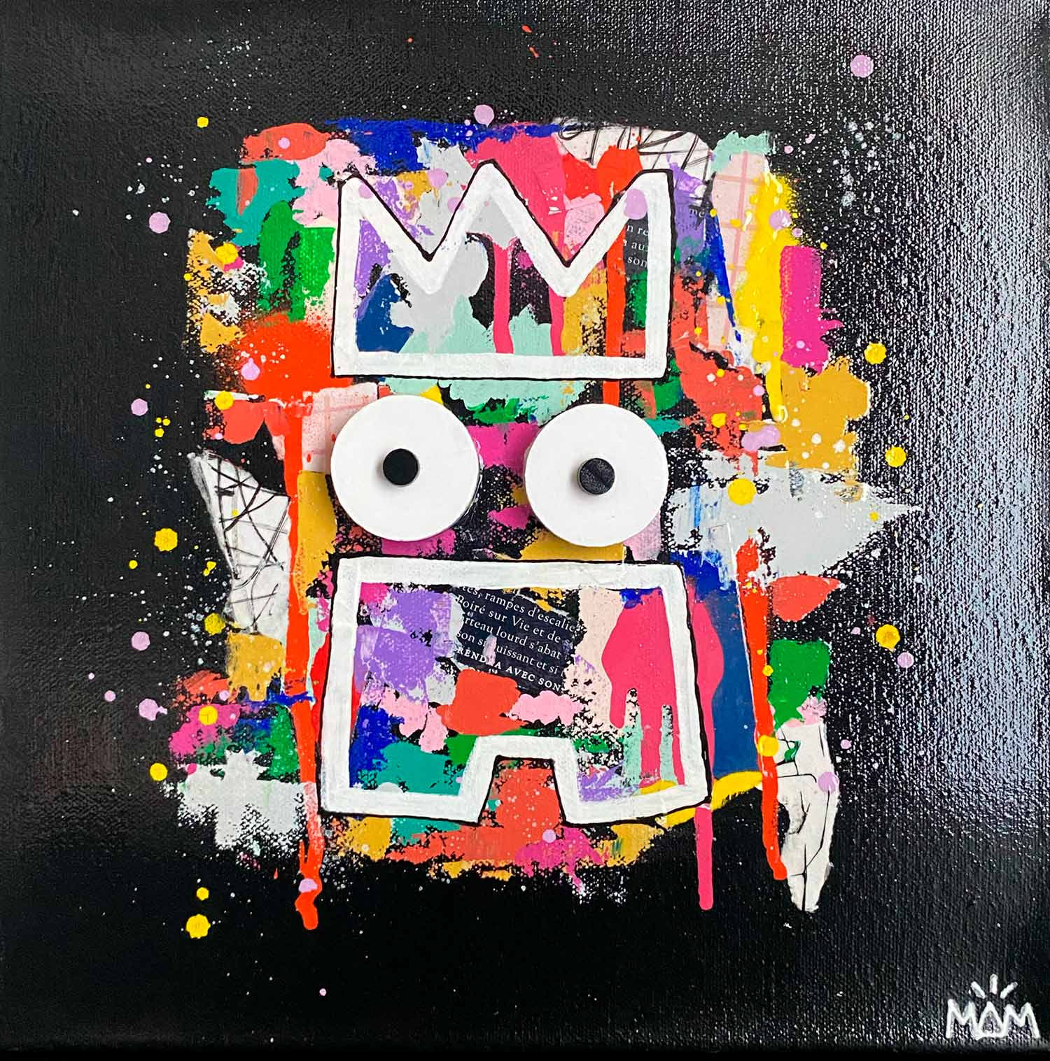 MAM, Black Pote, painting - Artalistic online contemporary art buying and selling gallery