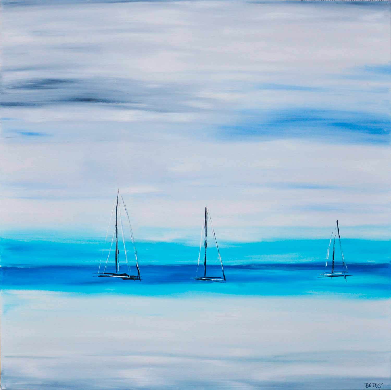 bridge', Calme sur l'océan, painting - Artalistic online contemporary art buying and selling gallery