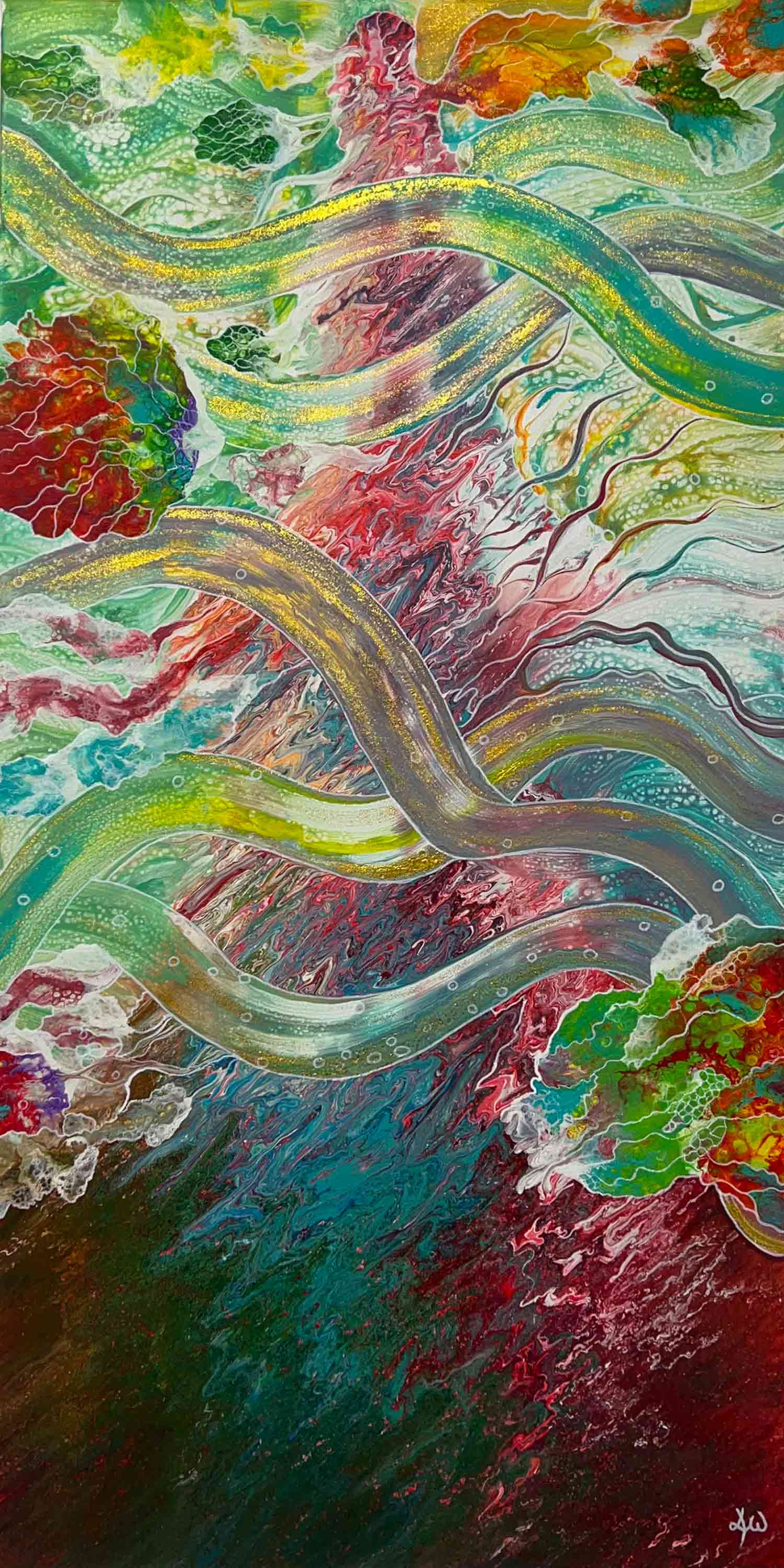 Angélique Wirtz, Au pays des merveilles, painting - Artalistic online contemporary art buying and selling gallery