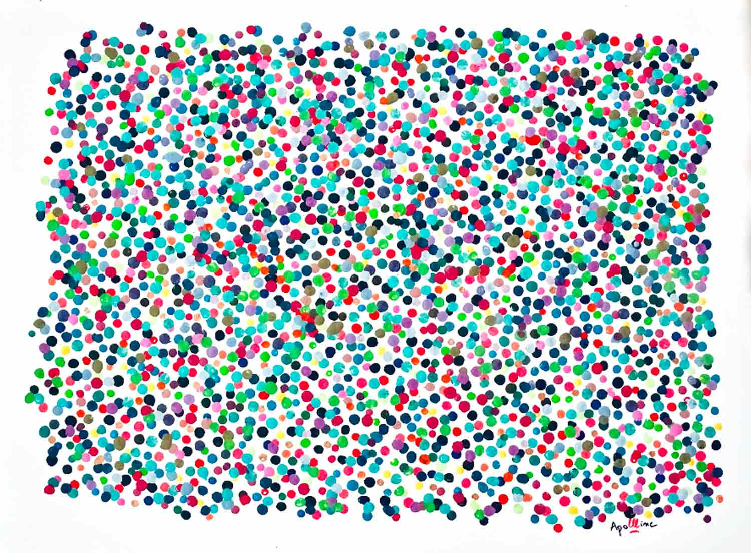 Apolline, sorry pour les confettis, painting - Artalistic online contemporary art buying and selling gallery