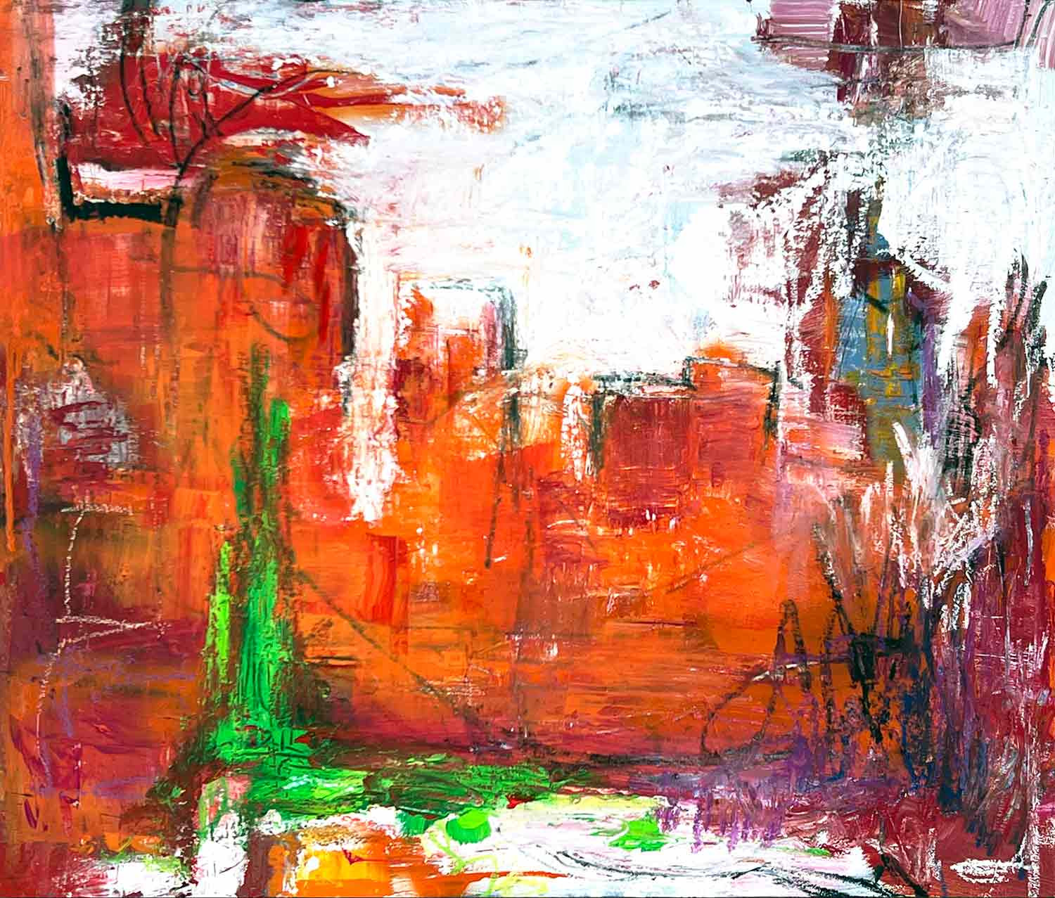 Nicolas Wallyn, Central Park, painting - Artalistic online contemporary art buying and selling gallery