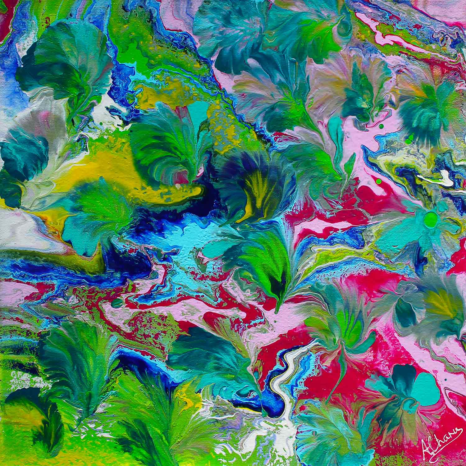 Annie Chanu, Les vivaces 1, painting - Artalistic online contemporary art buying and selling gallery