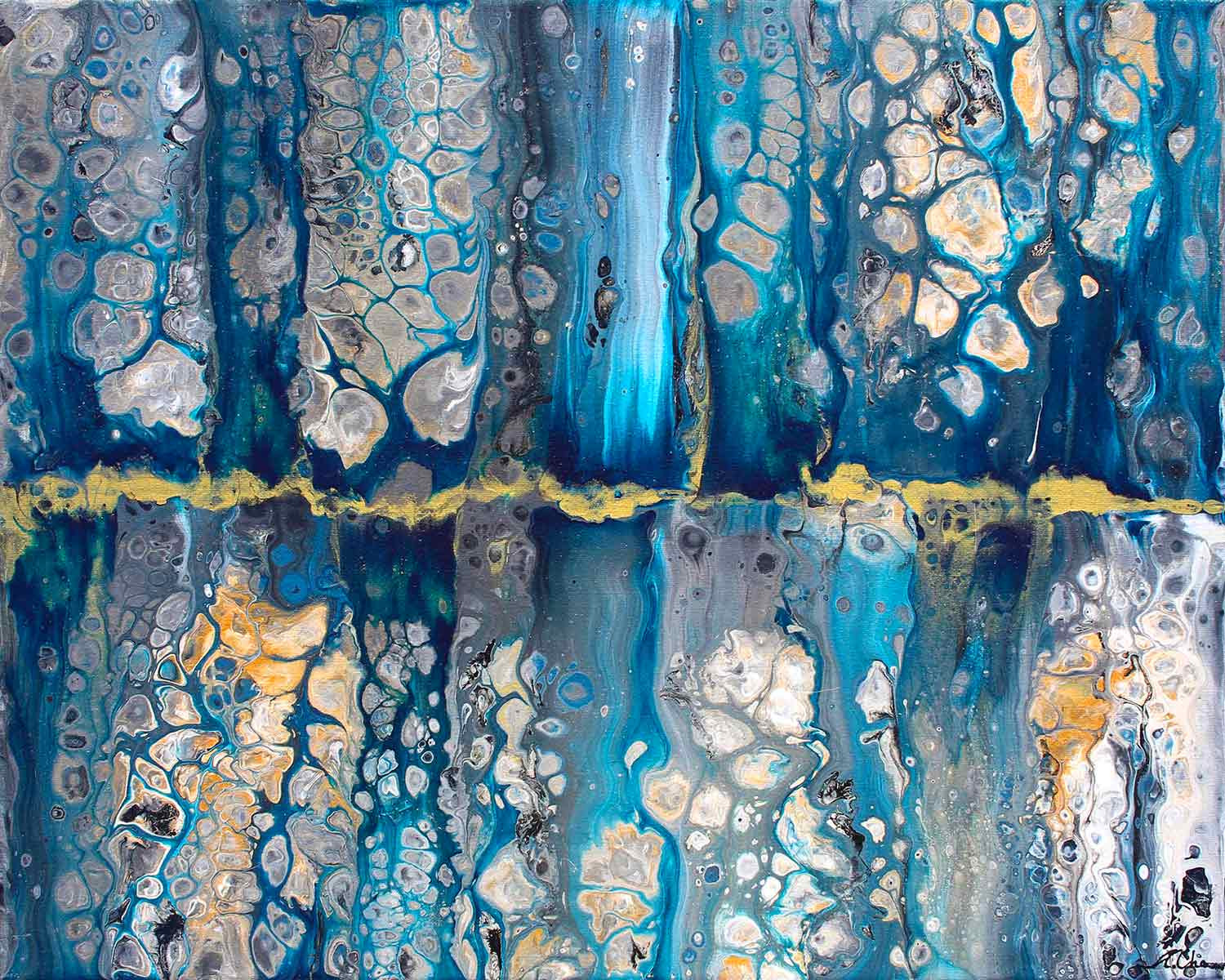 Annie Chanu, Cascade 2, painting - Artalistic online contemporary art buying and selling gallery