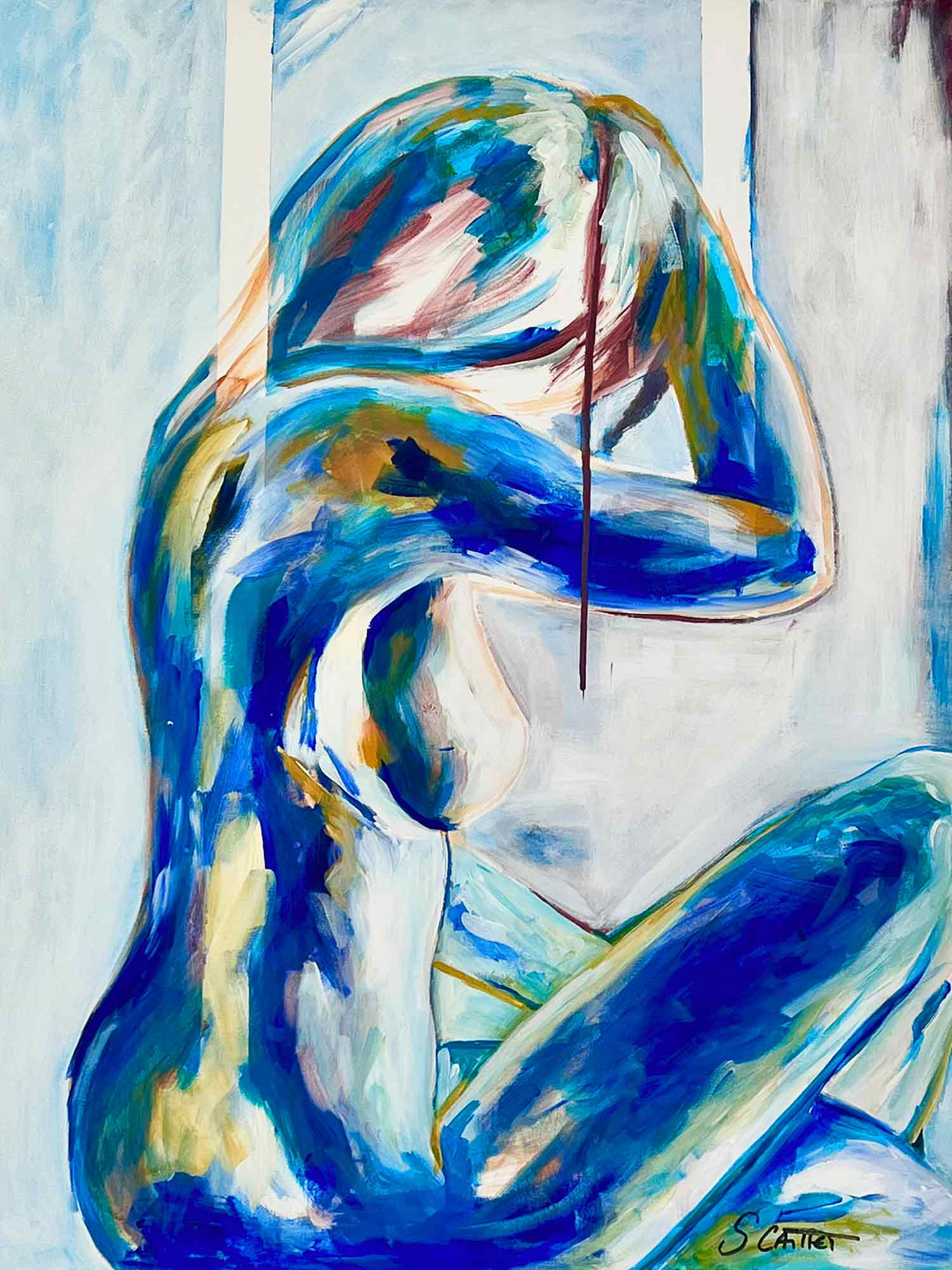 Stéphanie Caillet, Indiscrétion, painting - Artalistic online contemporary art buying and selling gallery